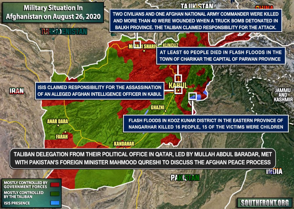 Military Situation In Afghanistan On August 26, 2020 (Map Update)