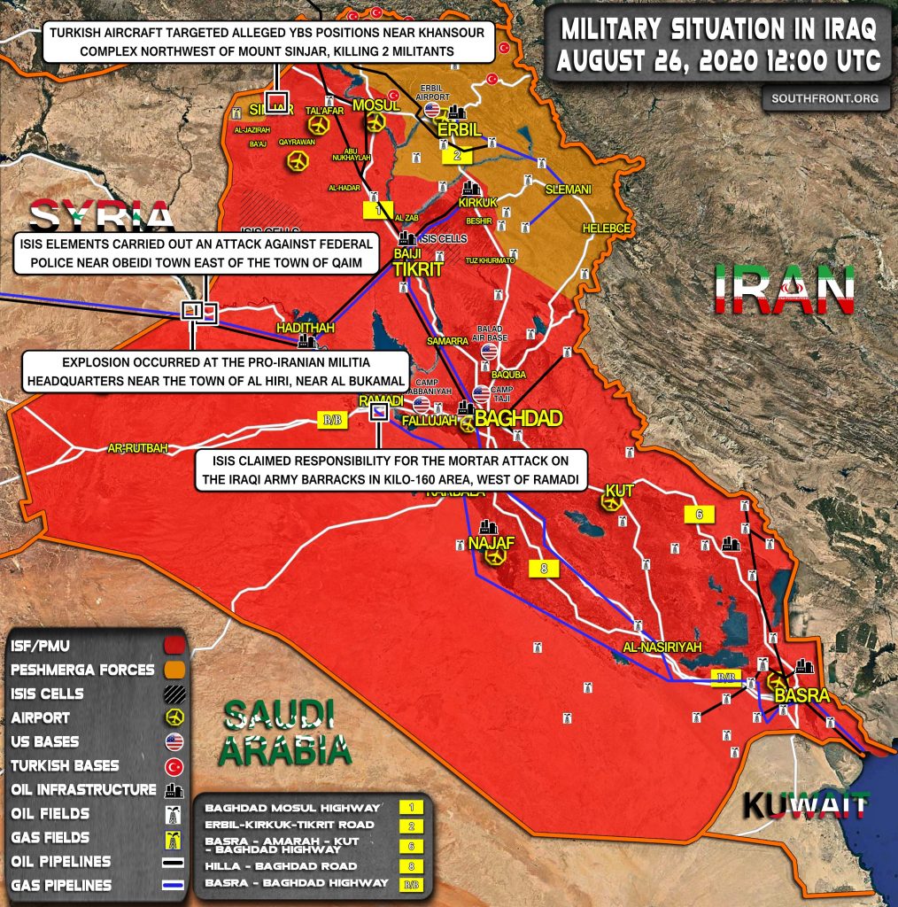 Military Situation In Iraq On August 26, 2020 (Map Update)