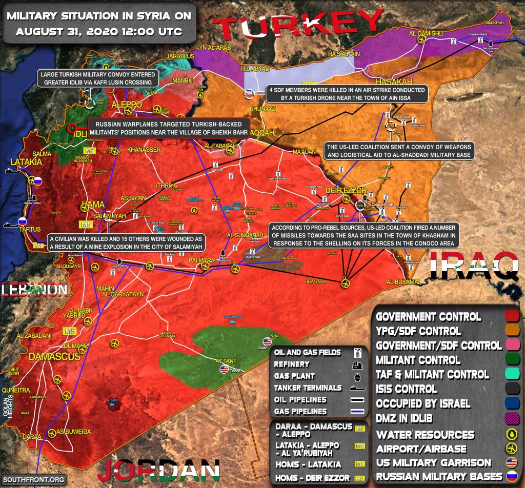 Military Situation In Syria On August 31, 2020 (Map Update)
