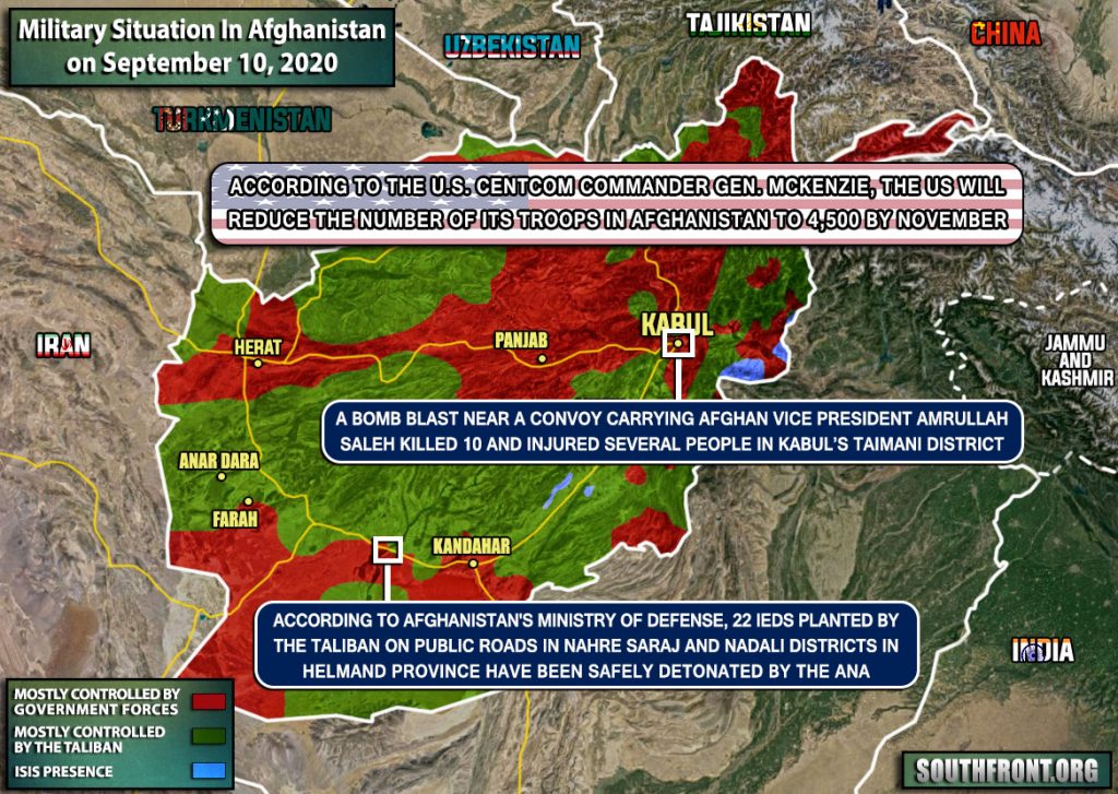 Military Situation In Afghanistan On September 10, 2020 (Map Update)