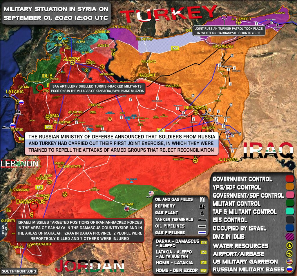 Military Situation In Syria On September 1, 2020 (Map Update)