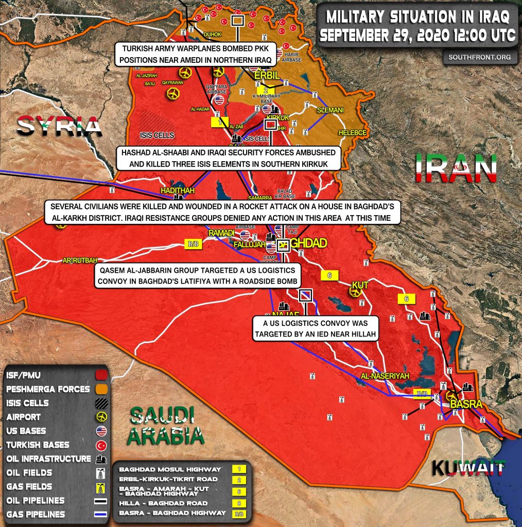 Military Situation In Iraq On September 29, 2020 (Map Update)
