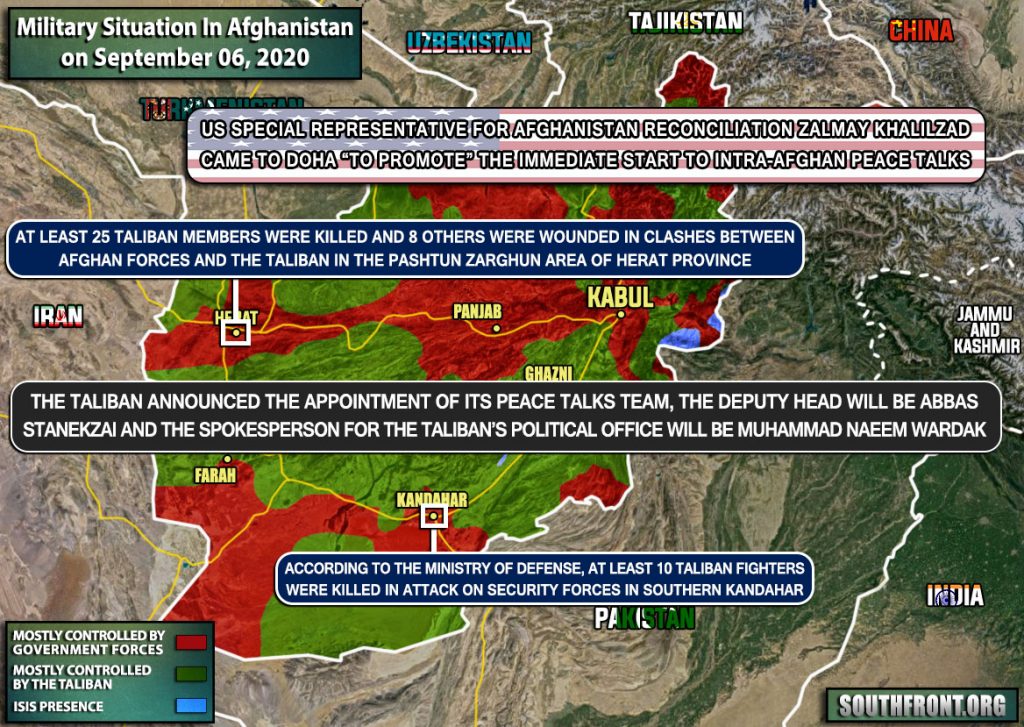 Military Situation In Afghanistan On September 6, 2020 (Map Update)