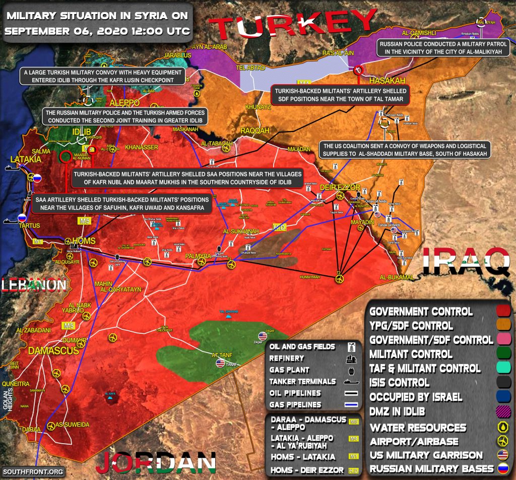 Military Situation In Syria On September 6, 2020 (Map Update)