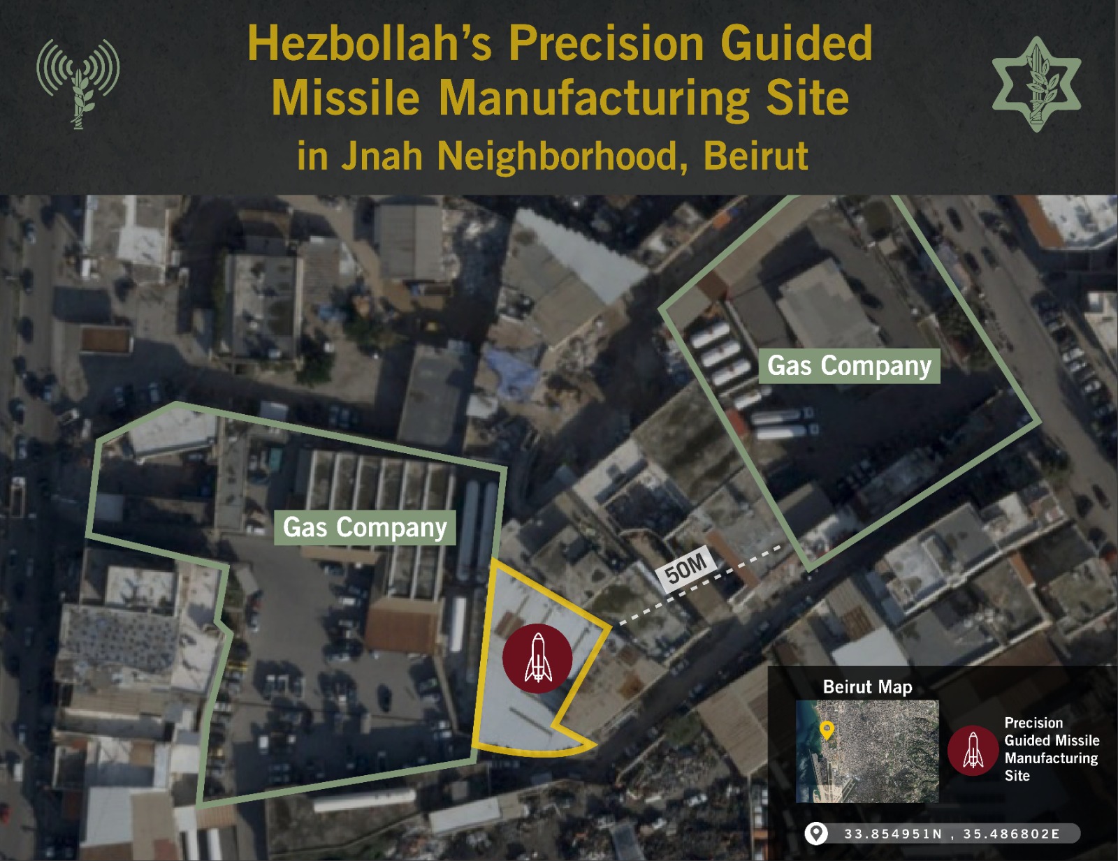 Israel Releases Report About Hezbollah's Alleged Missile Factory In Beirut Residential Area