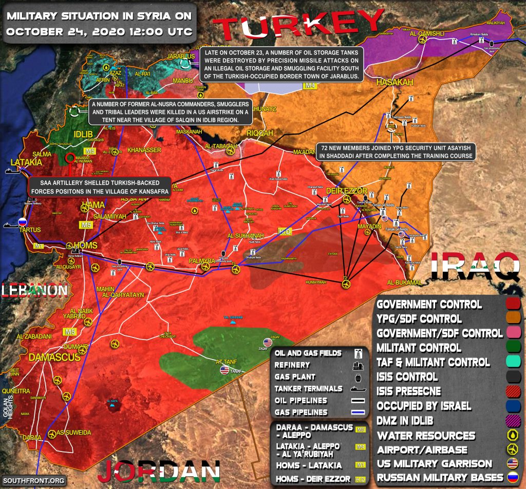 Military Situation In Syria On October 24, 2020 (Map Update)