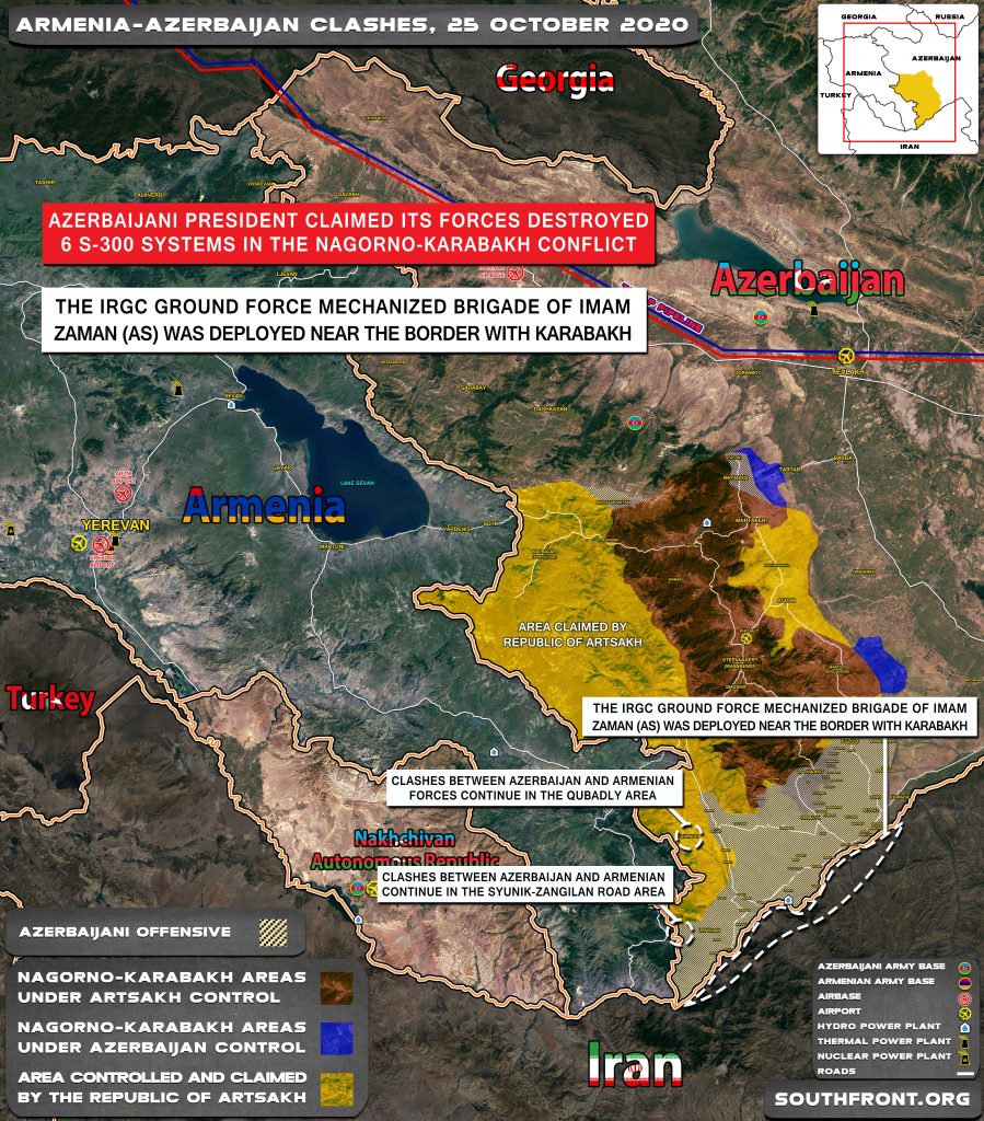 Armenian-Azerbaijani War: Military Situation In Nagorno-Karabakh On October 25, 2020