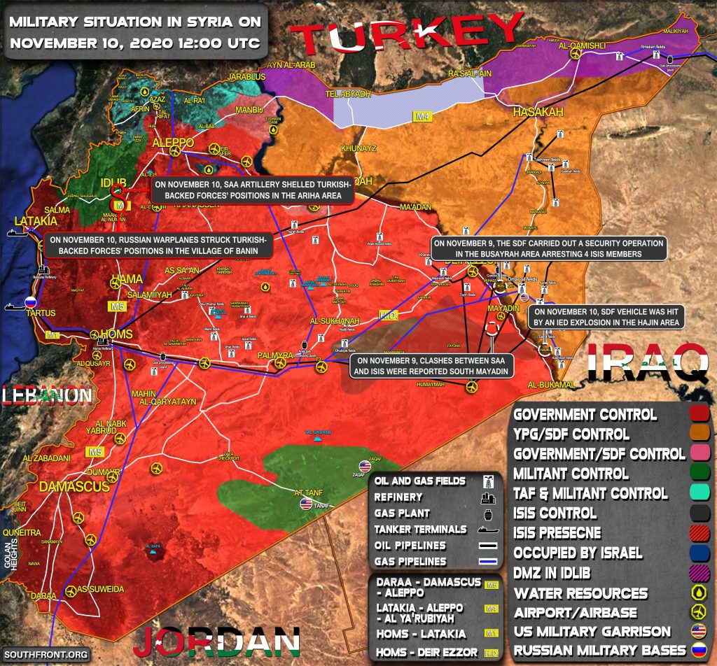Military Situation In Syria On November 10, 2020 (Map Update)