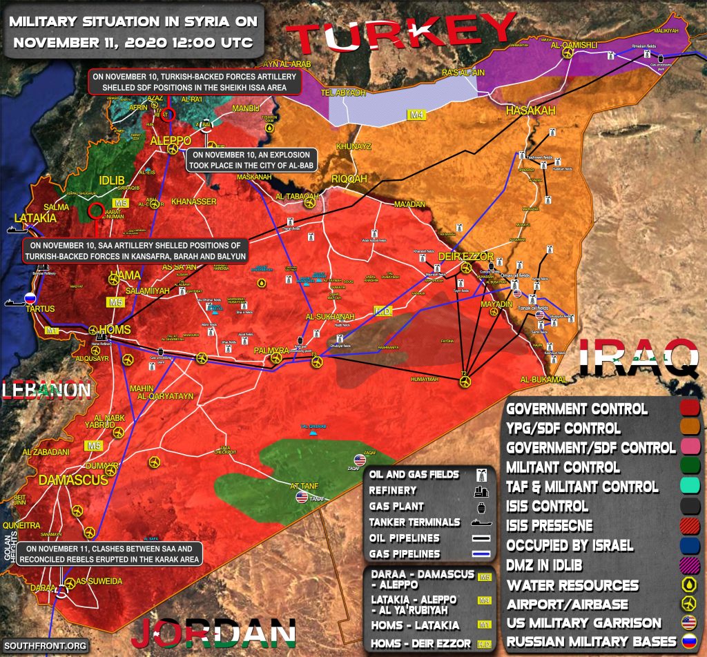 Military Situation In Syria On November 11, 2020 (Map Update)