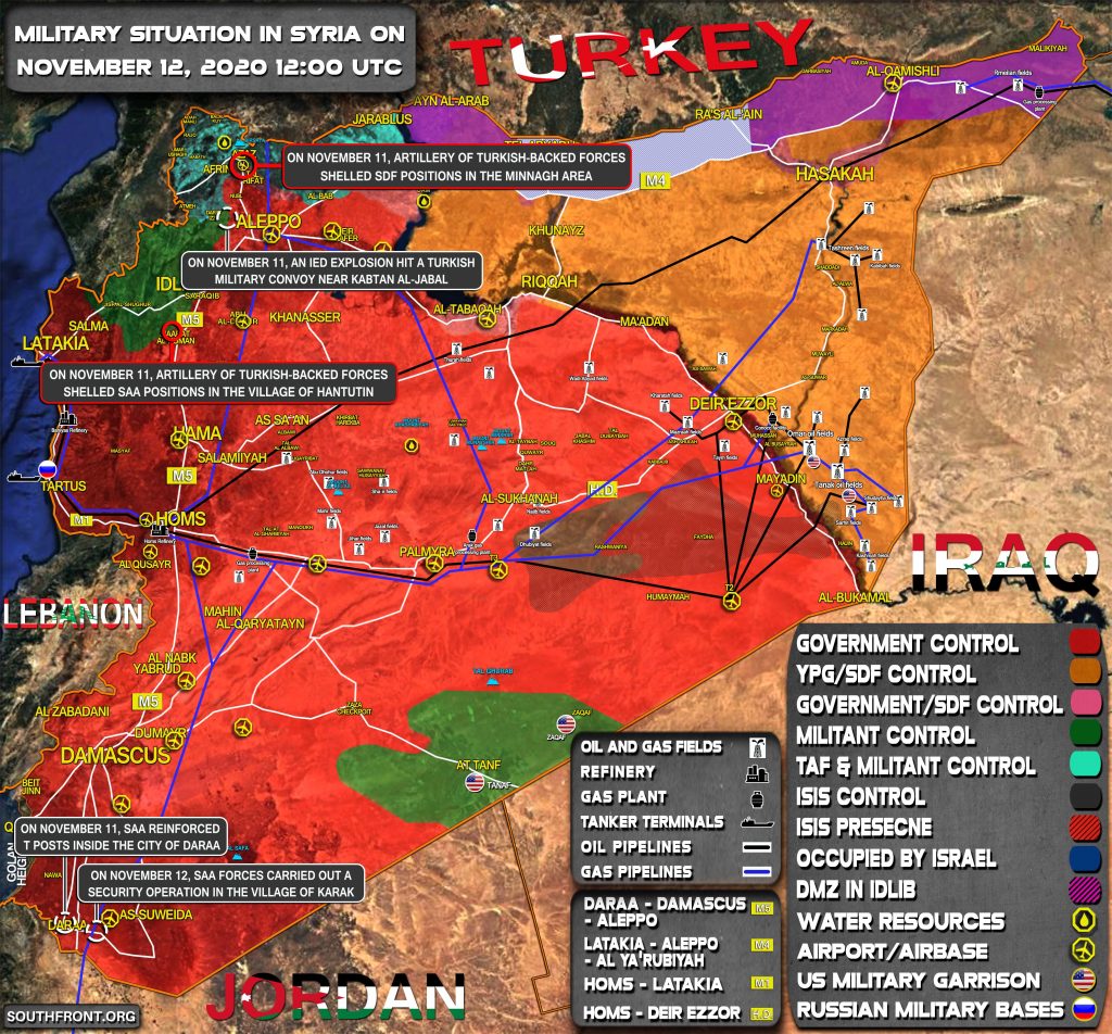 Military Situation In Syria On November 12, 2020 (Map Update)