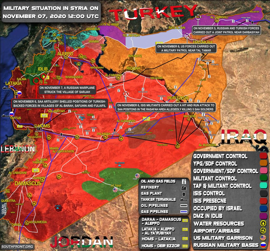 Military Situation In Syria On November 7, 2020 (Map Update)