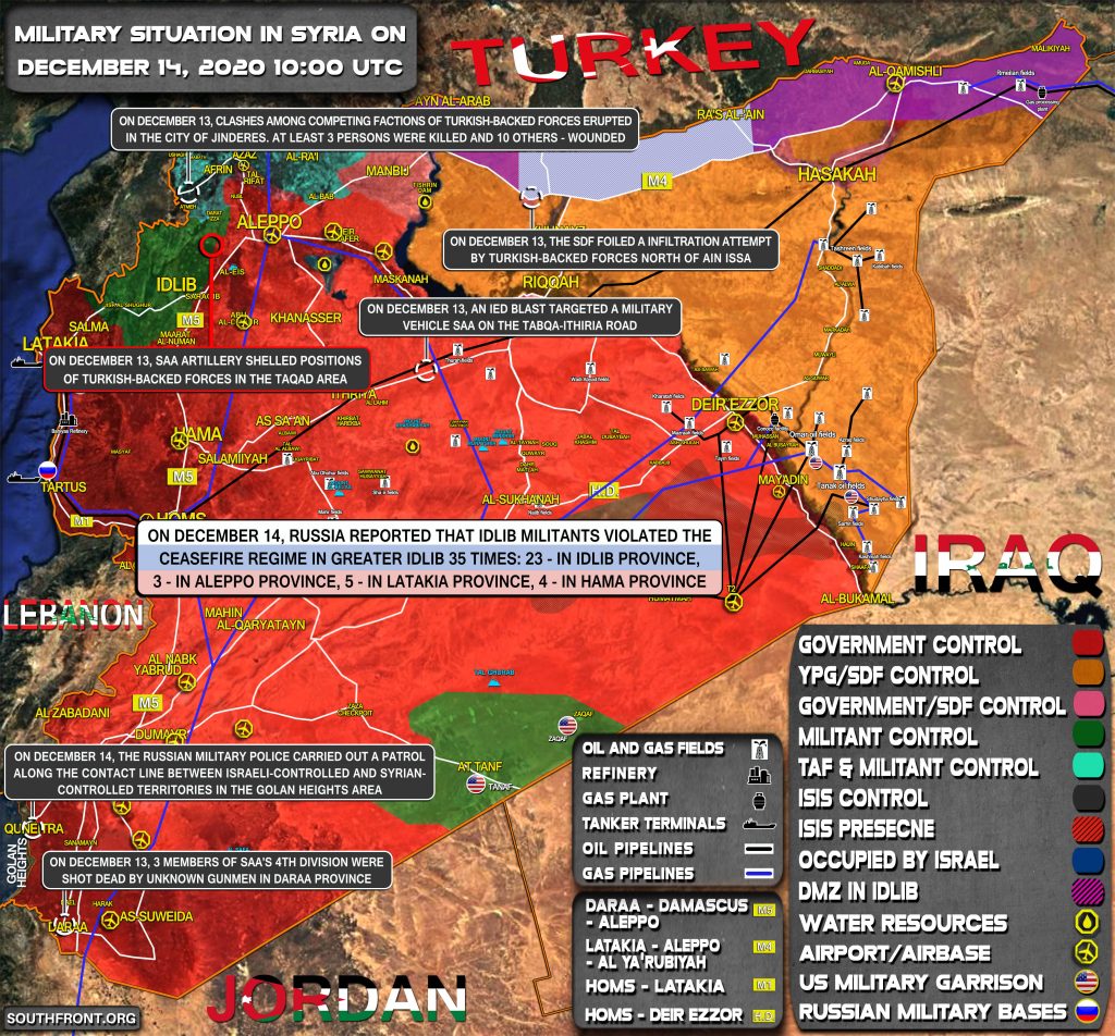 Military Situation In Syria On December 14, 2020 (Map Update)