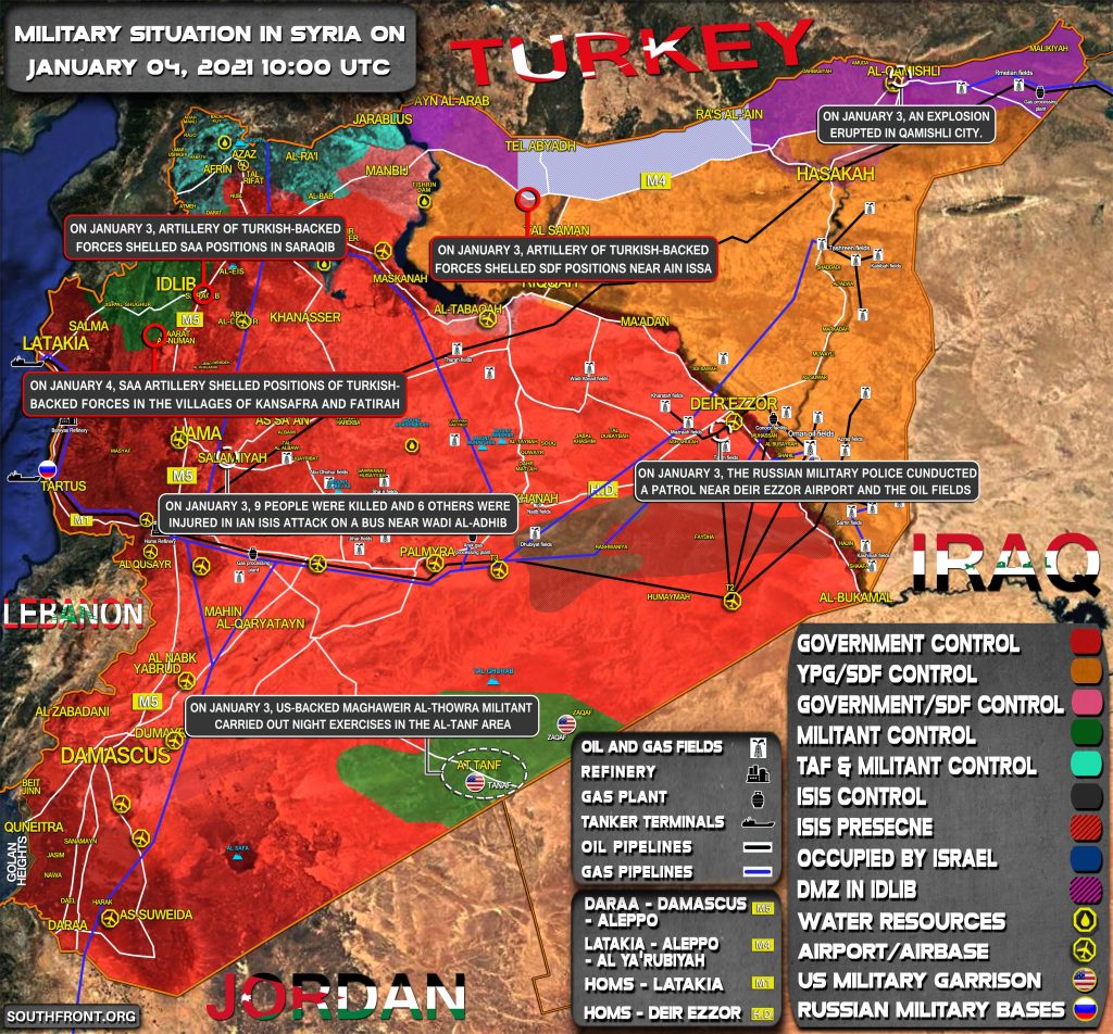 Military Situation In Syria On January 4, 2021 (Map Update)