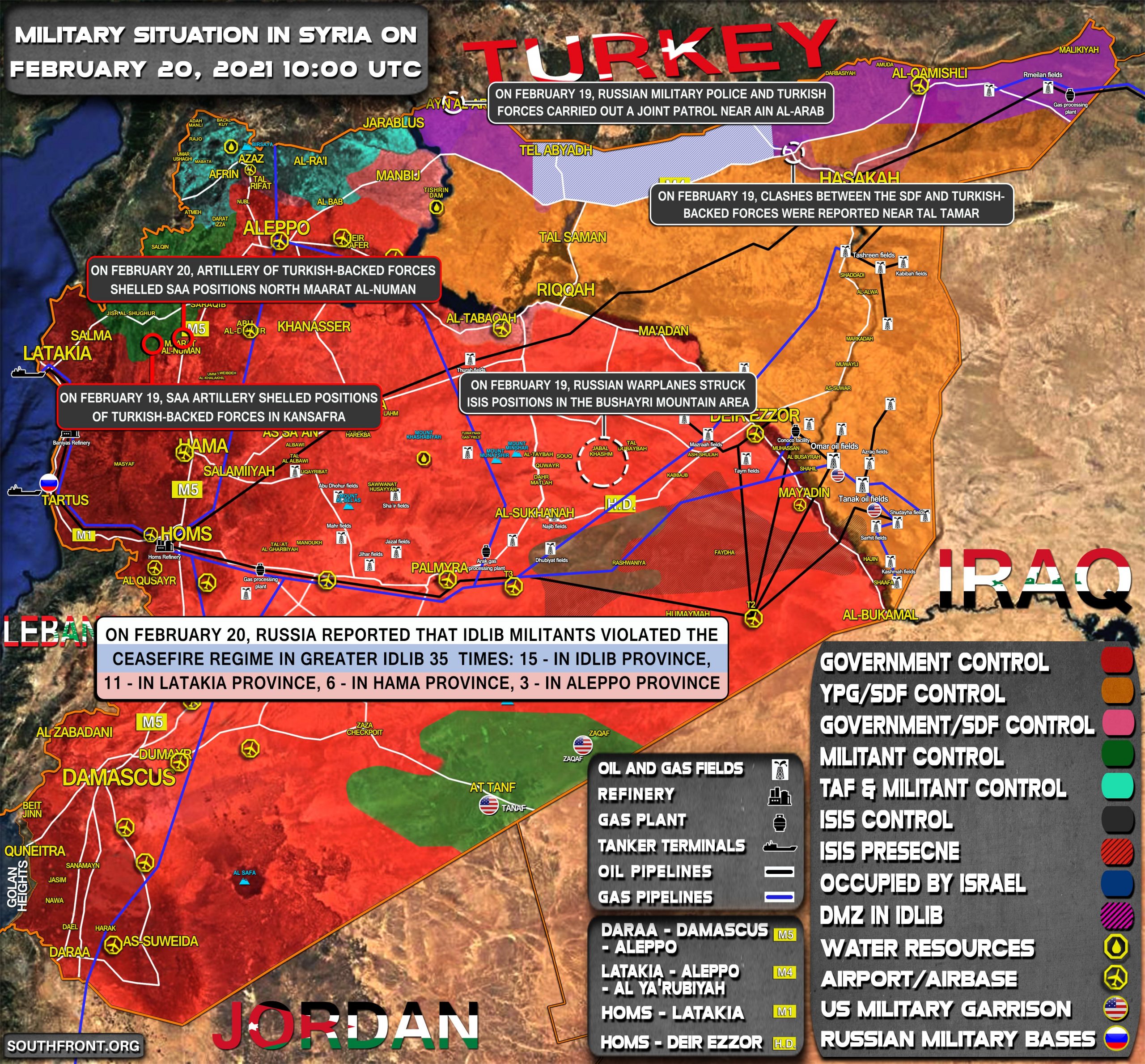 Military Situation In Syria On February 20, 2021 (Map Update)