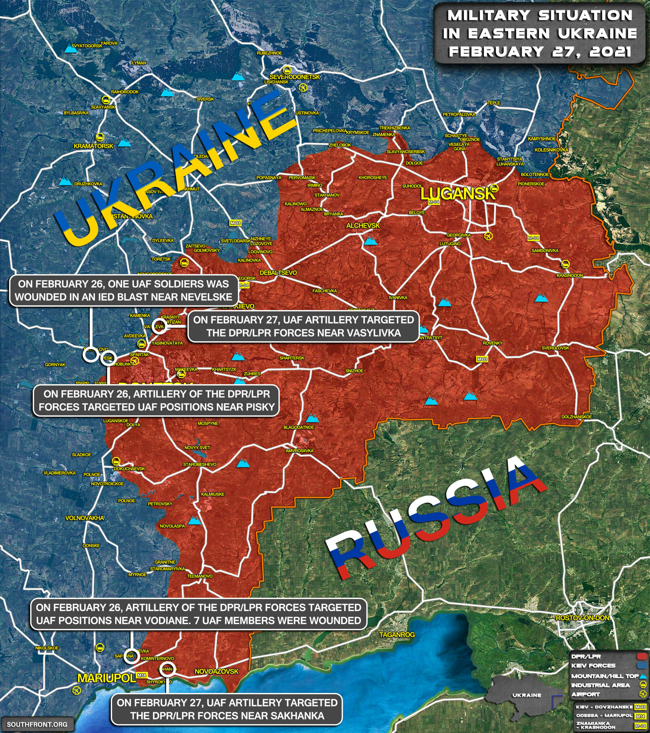 Military Situation In Eastern Ukraine On February 27, 2021 (Map Update)