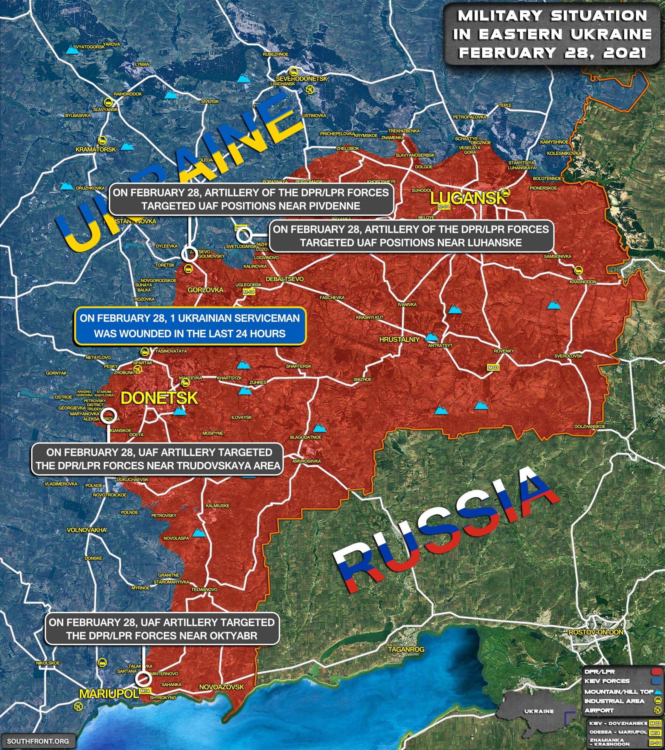 Military Situation In Eastern Ukraine On February 28, 2021 (Map Update)