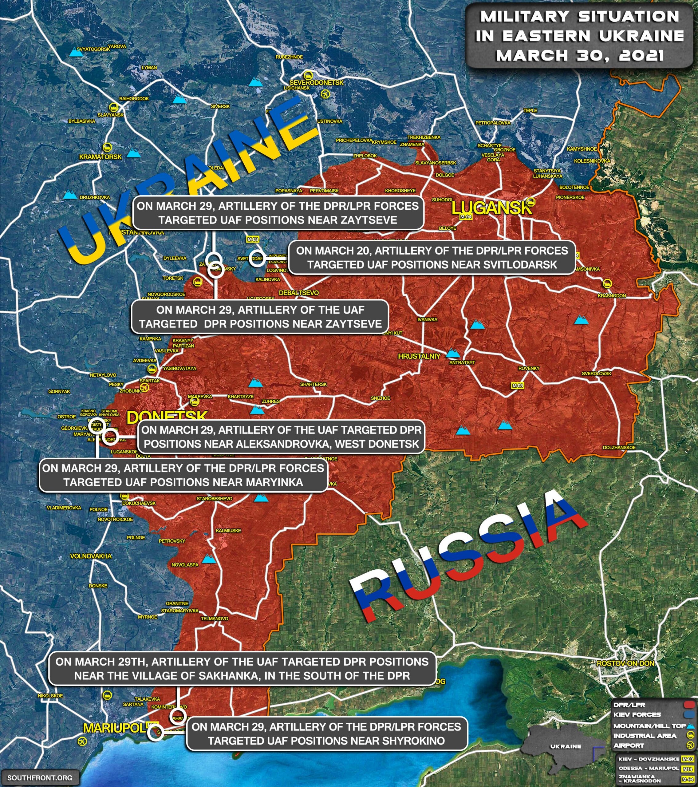 Military Situation In Eastern Ukraine On March 30, 2021 (Map Update)