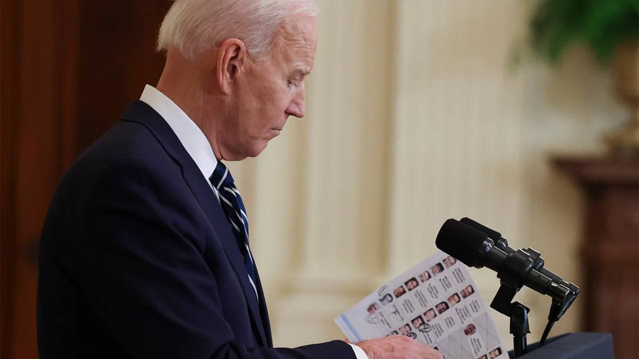 Cue Cards And Pampering: Joe Biden's First Solo Press Conference