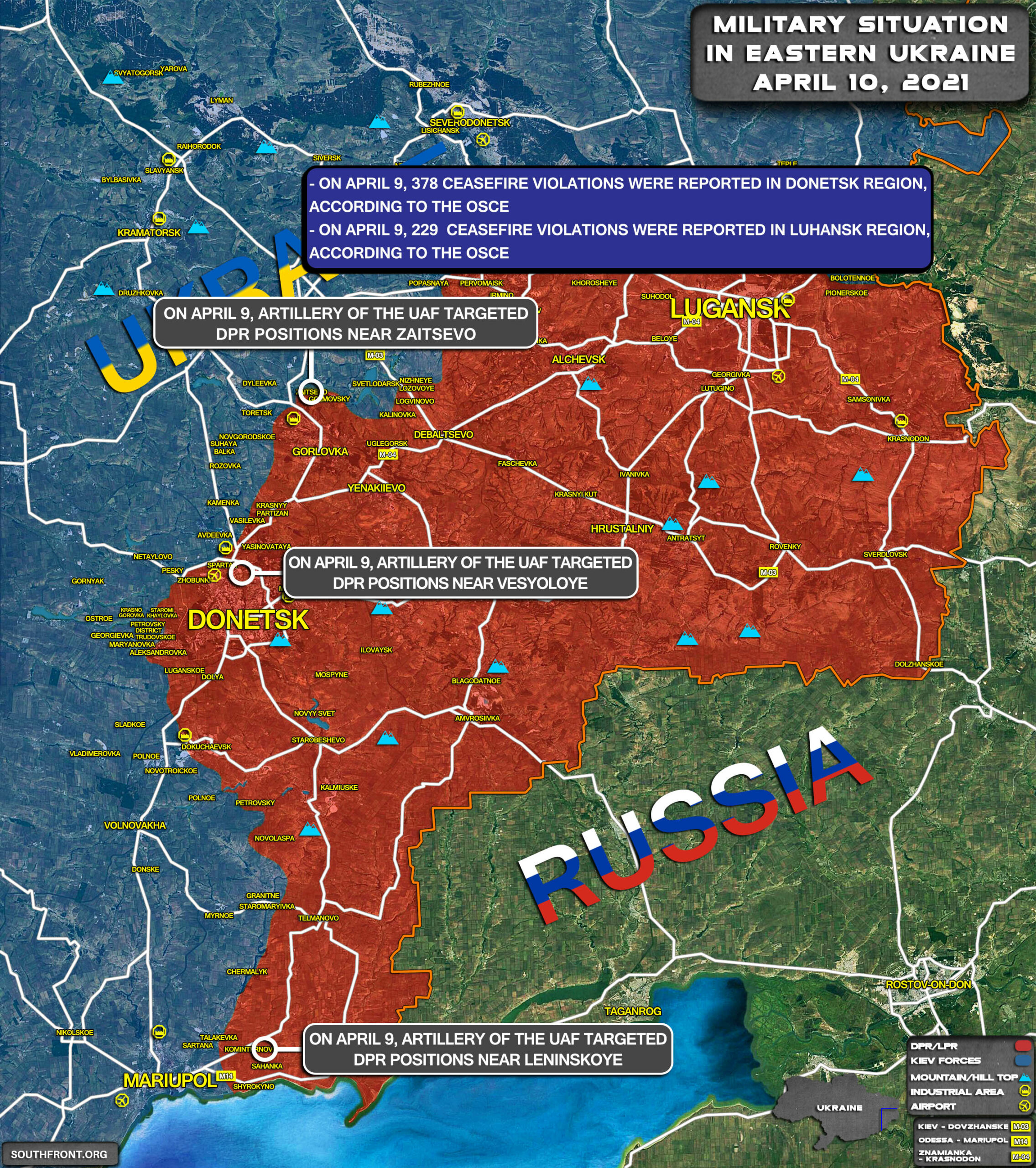 Military Situation In Eastern Ukraine On April 10, 2021 (Map Update)