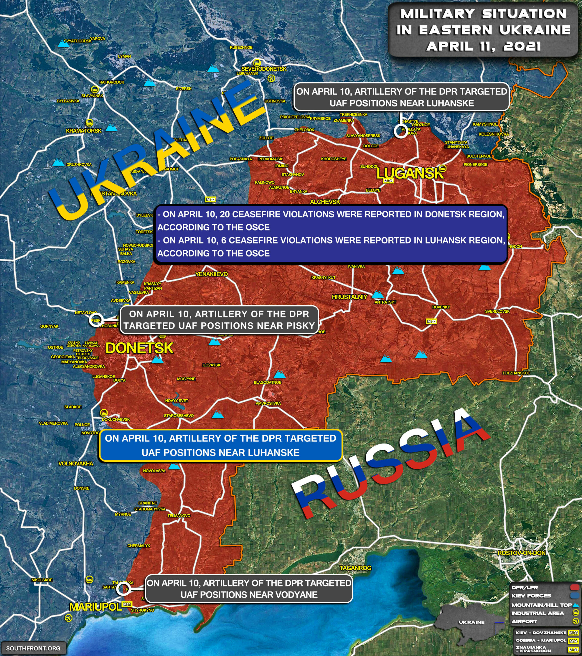 Military Situation In Eastern Ukraine On April 11, 2021 (Map Update)