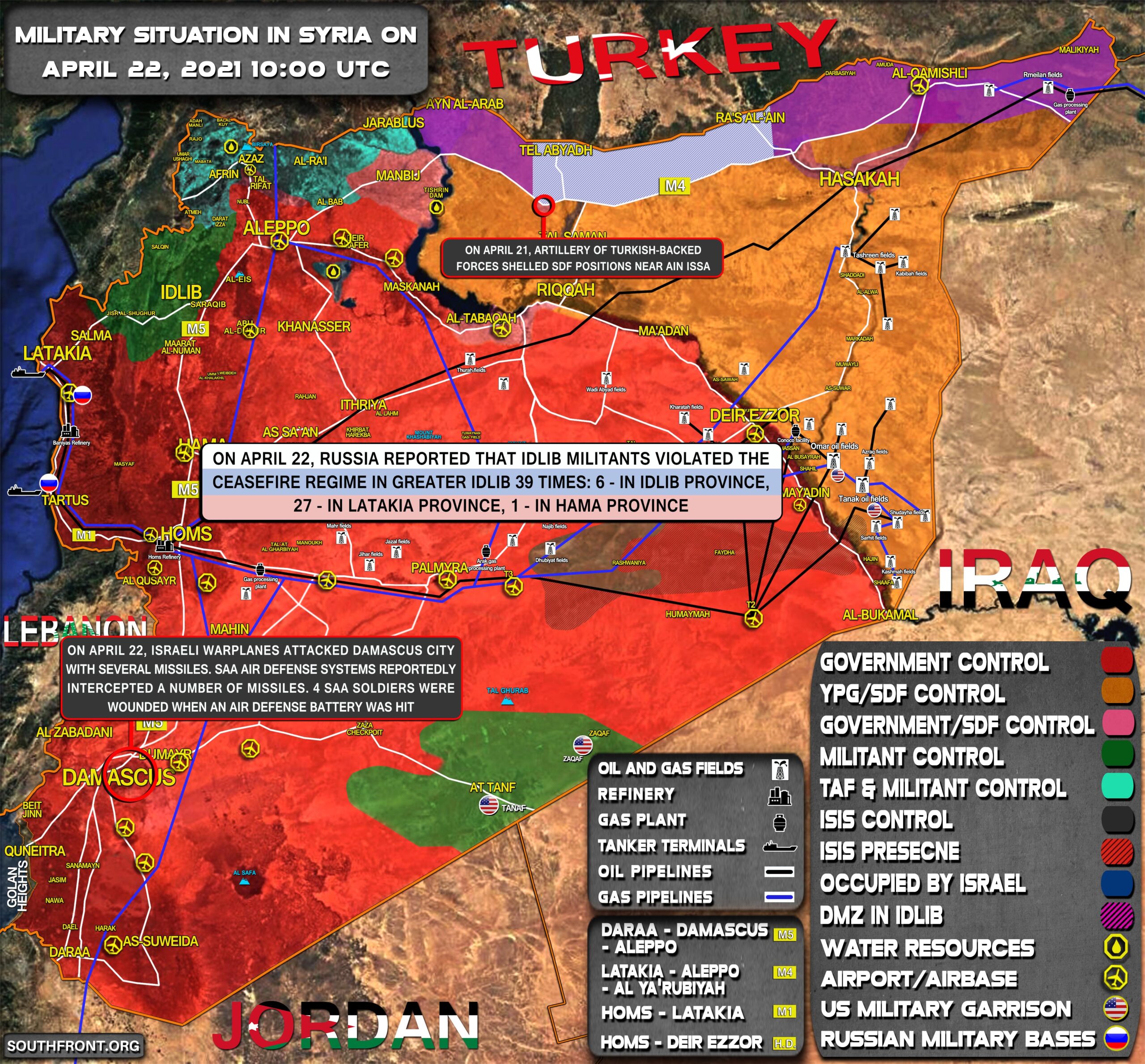 Military Situation In Syria On April 22, 2021 (Map Update)