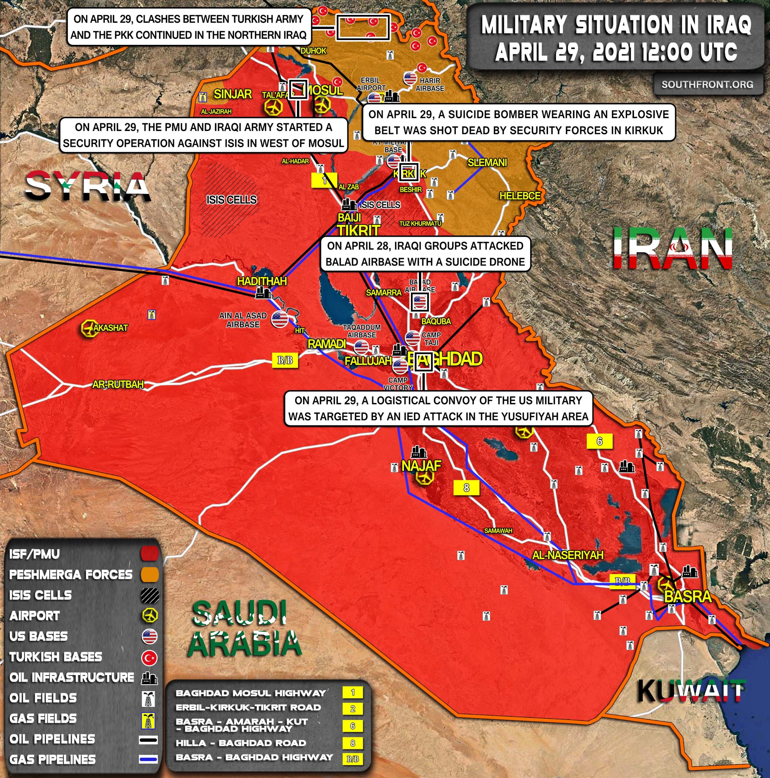Military Situation In Iraq On April 29, 2021 (Map Update)