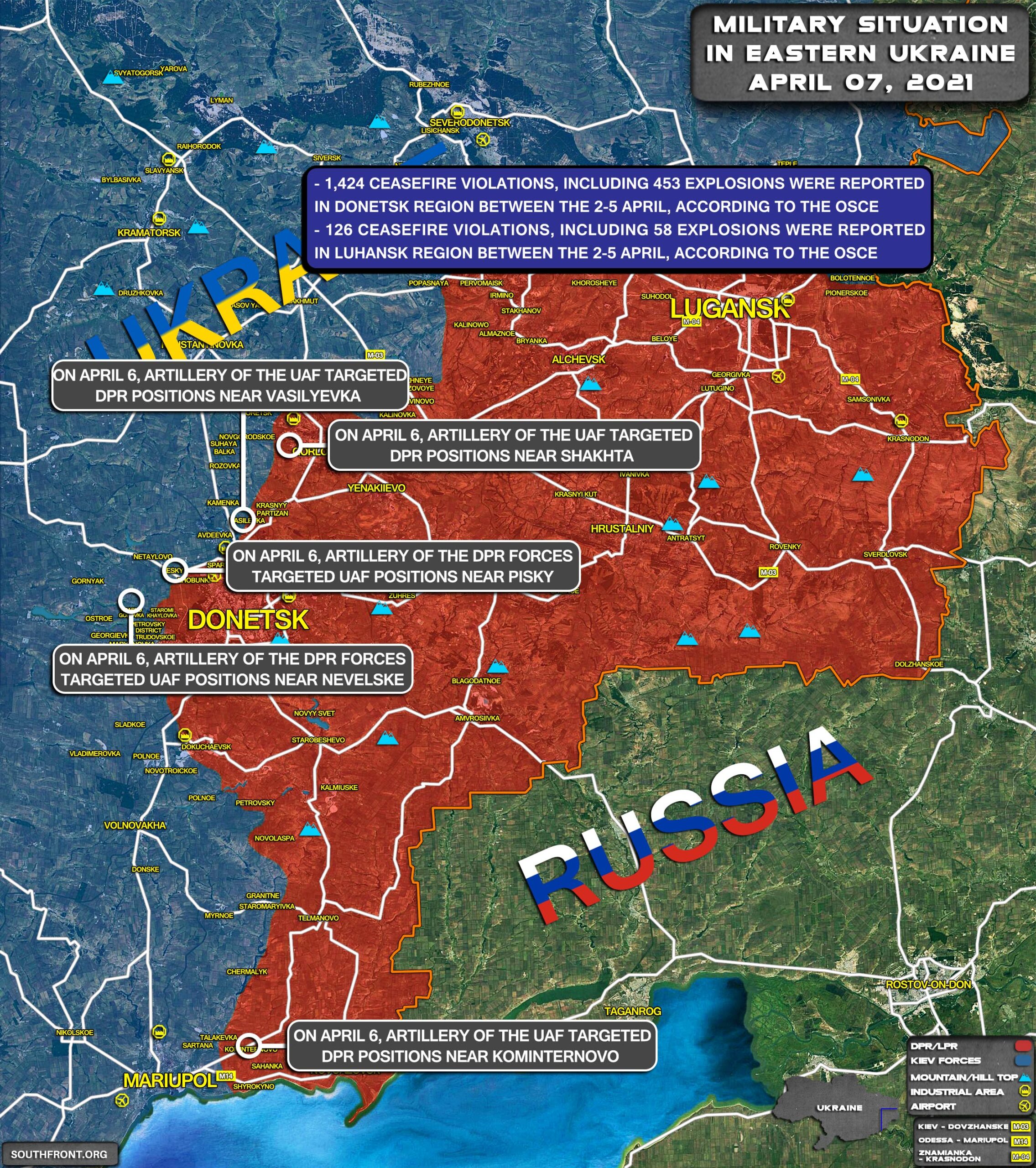 Military Situation In Eastern Ukraine On April 7, 2021 (Map Update)