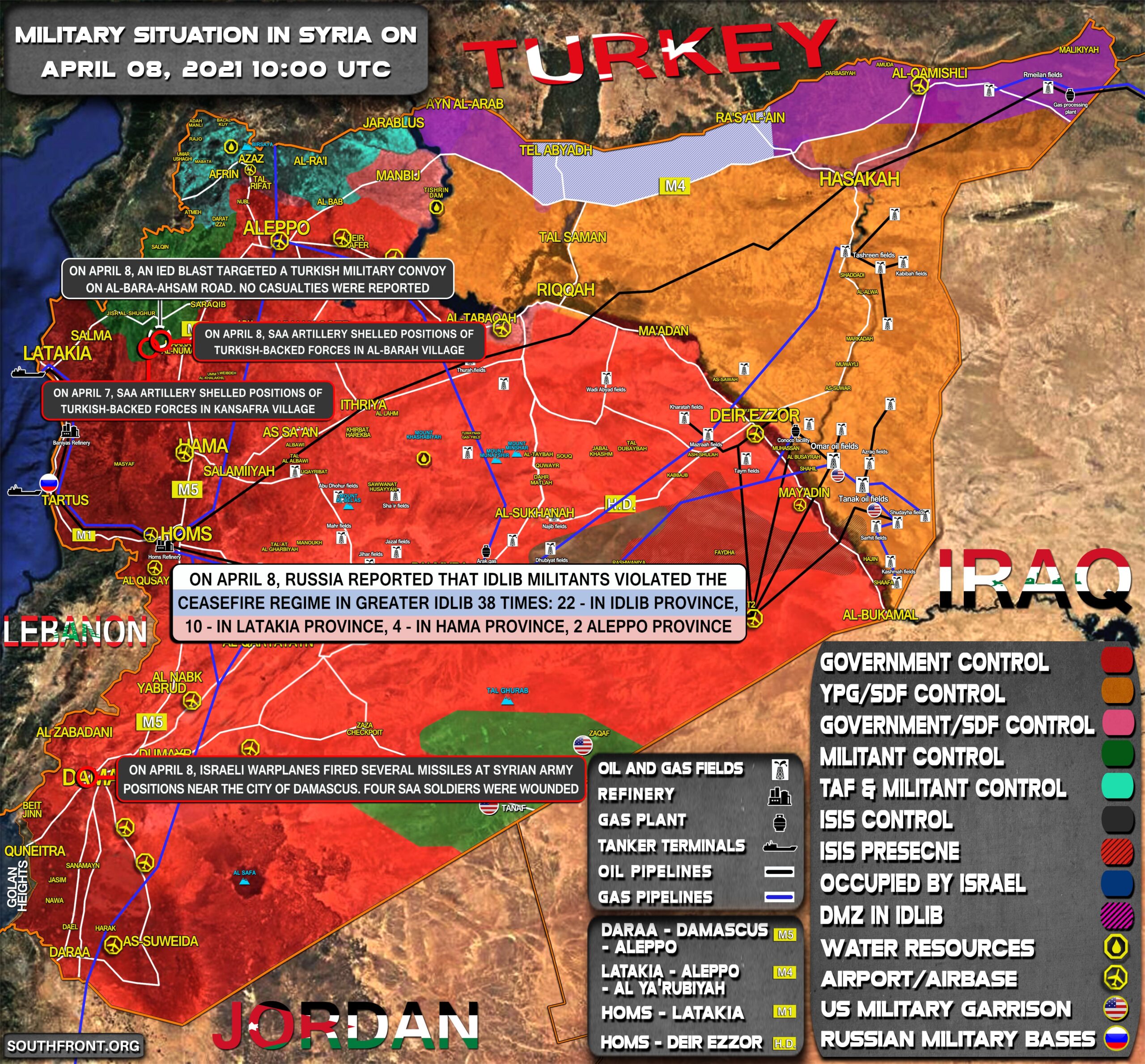Military Situation In Syria On April 8, 2021 (Map Update)