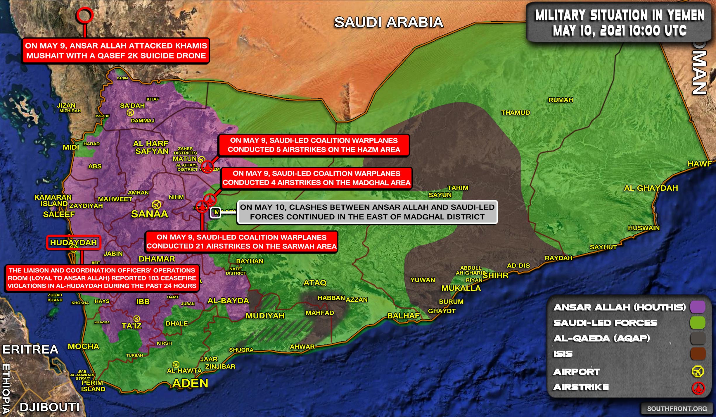 Military Situation In Yemen On May 10, 2021 (Map Update)