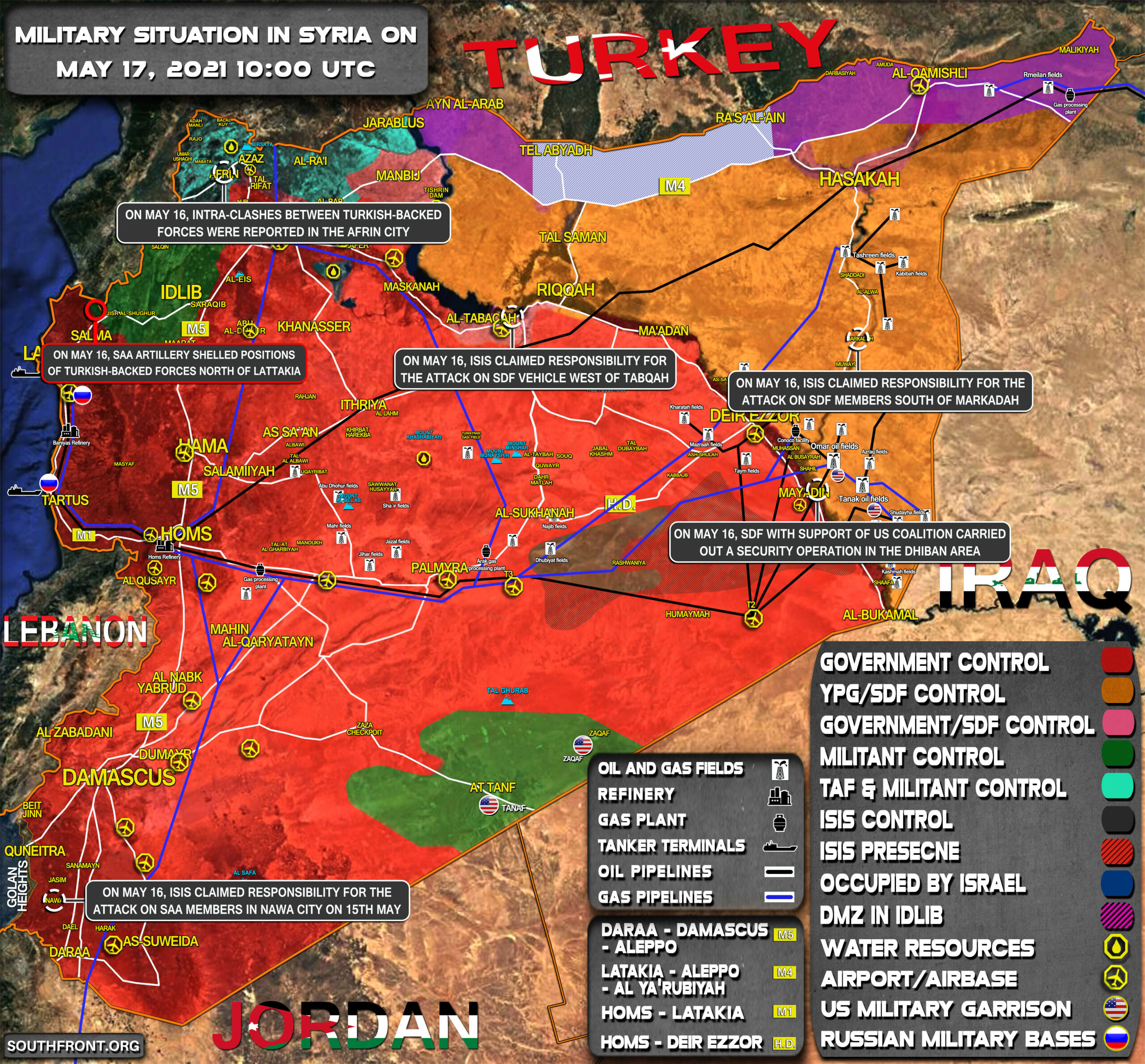 Military Situation In Syria On May 17, 2021 (Map Update)