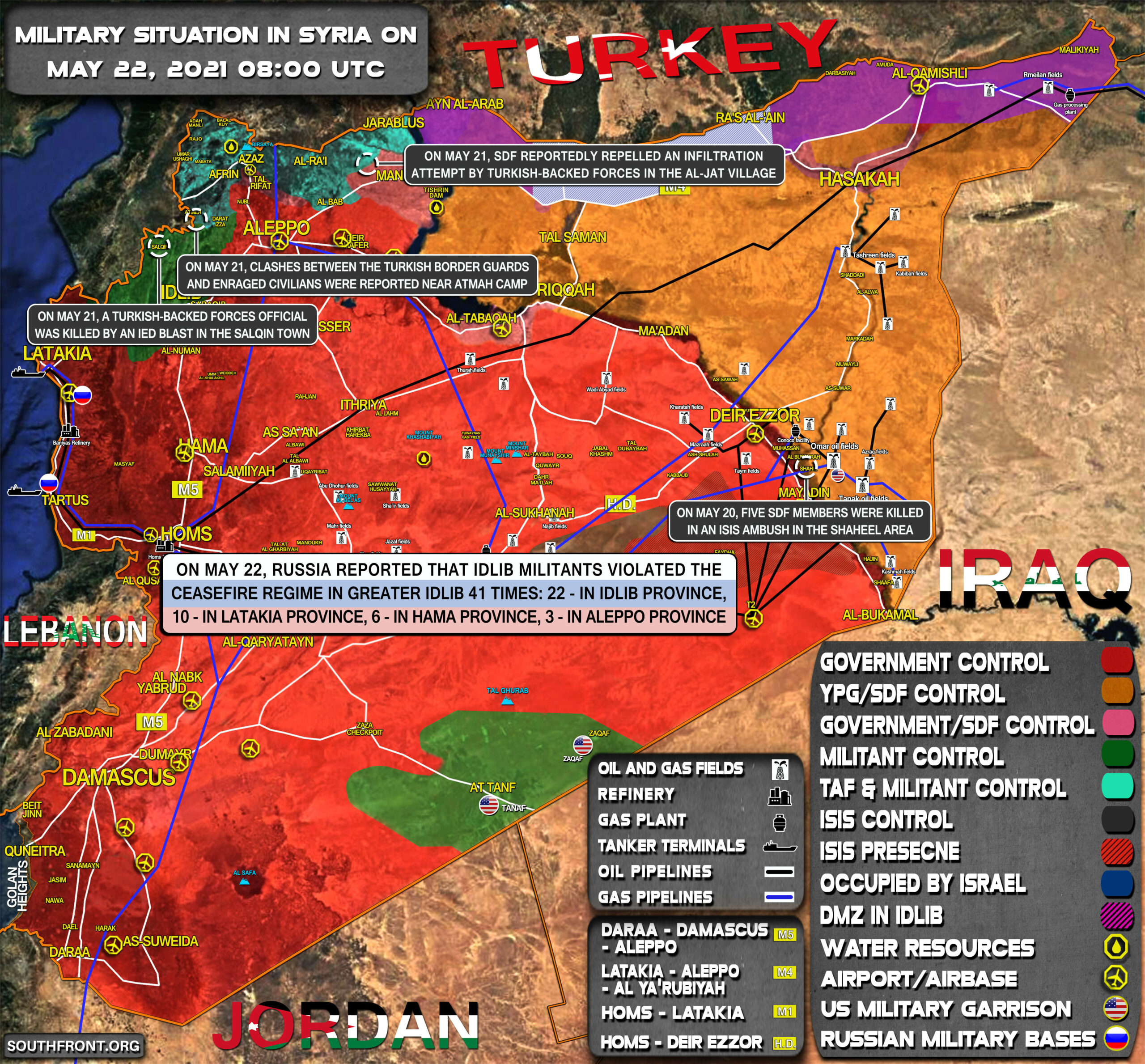 Military Situation In Syria On May 22, 2021 (Map Update)
