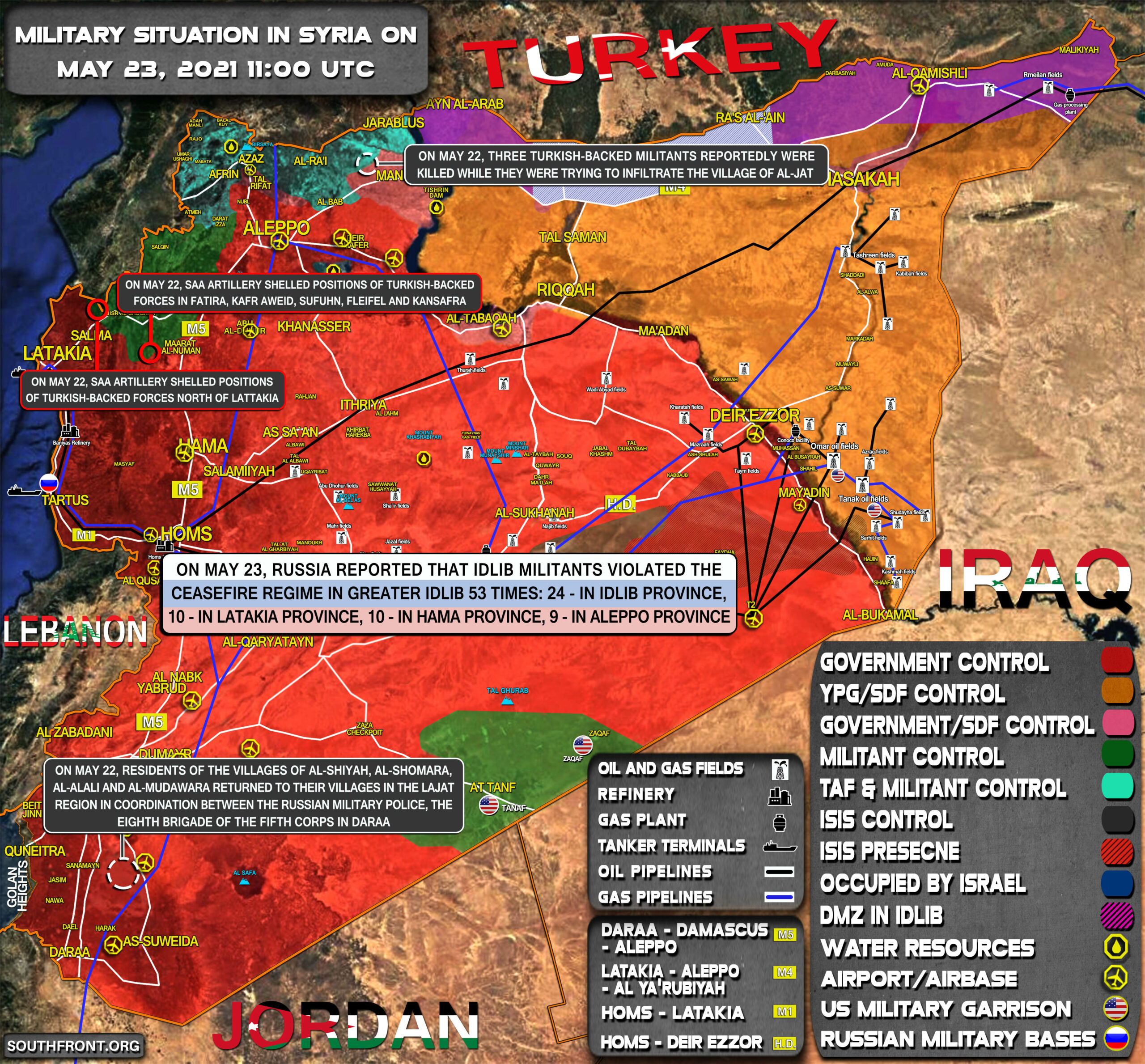 Military Situation In Syria On May 23, 2021 (Map Update)