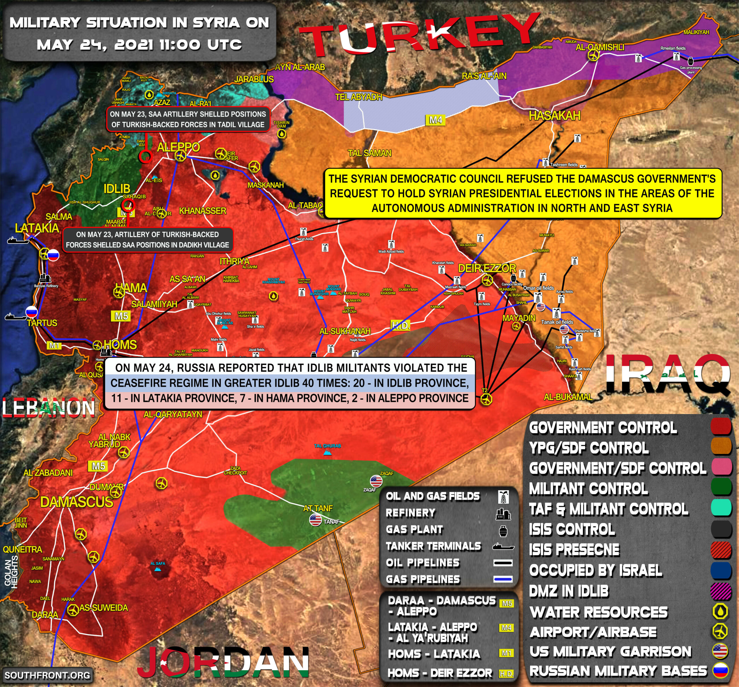 Military Situation In Syria On May 24, 2021 (Map Update)