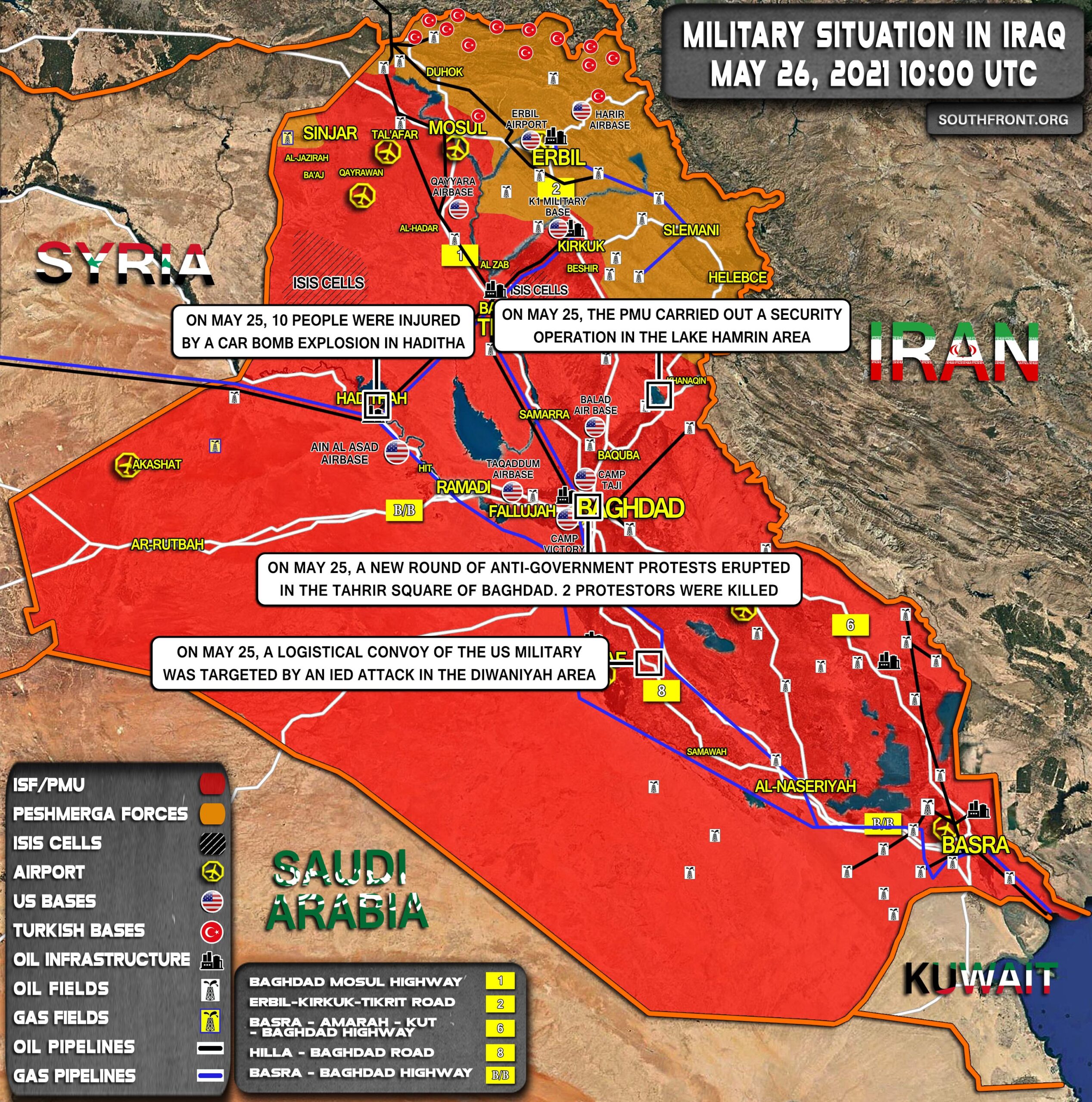Military Situation In Iraq On May 26, 2021 (Map Update)