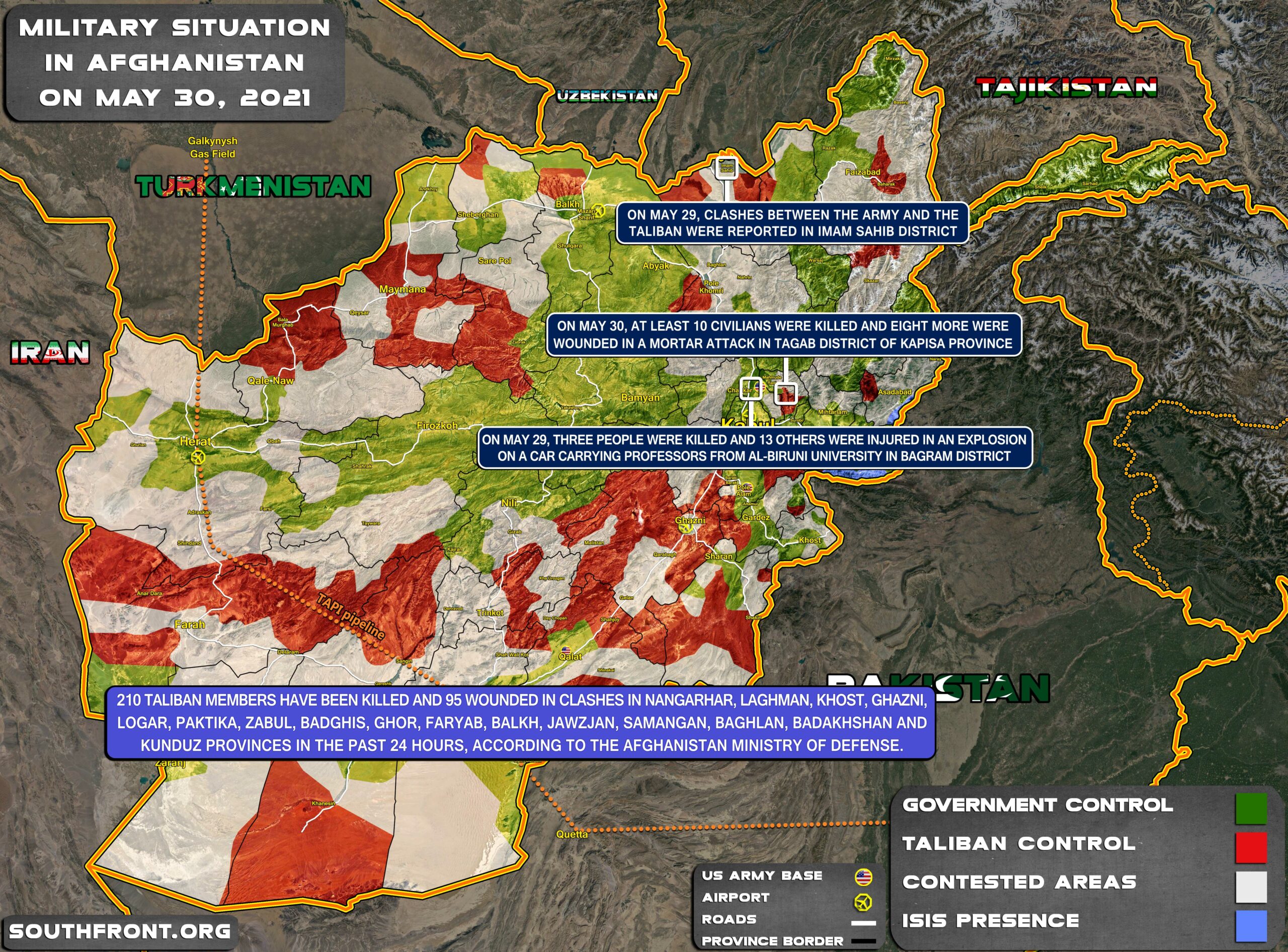 Military Situation In Afghanistan On May 30, 2021 (Map Update)