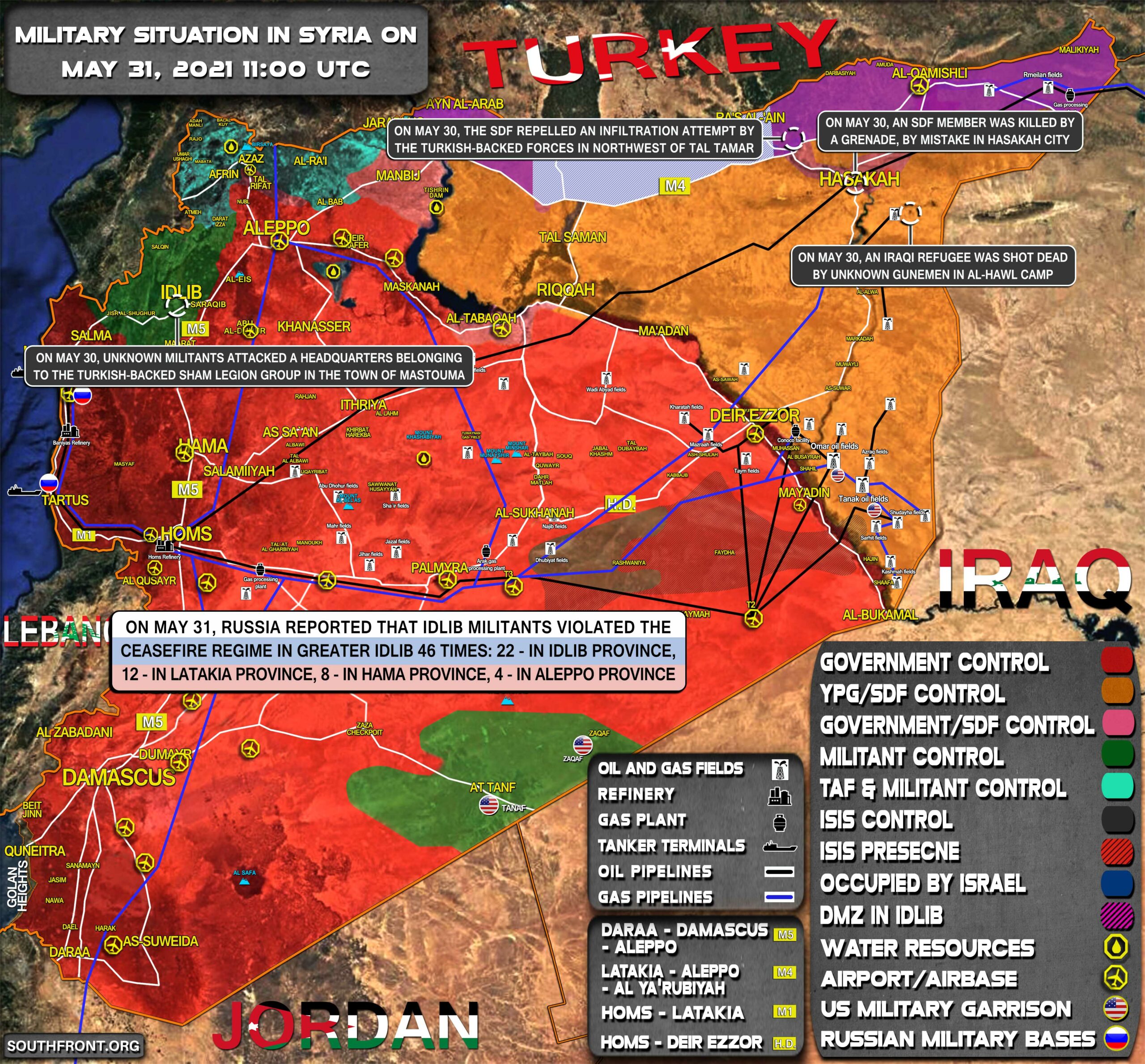 Military Situation In Syria On May 31, 2021 (Map Update)