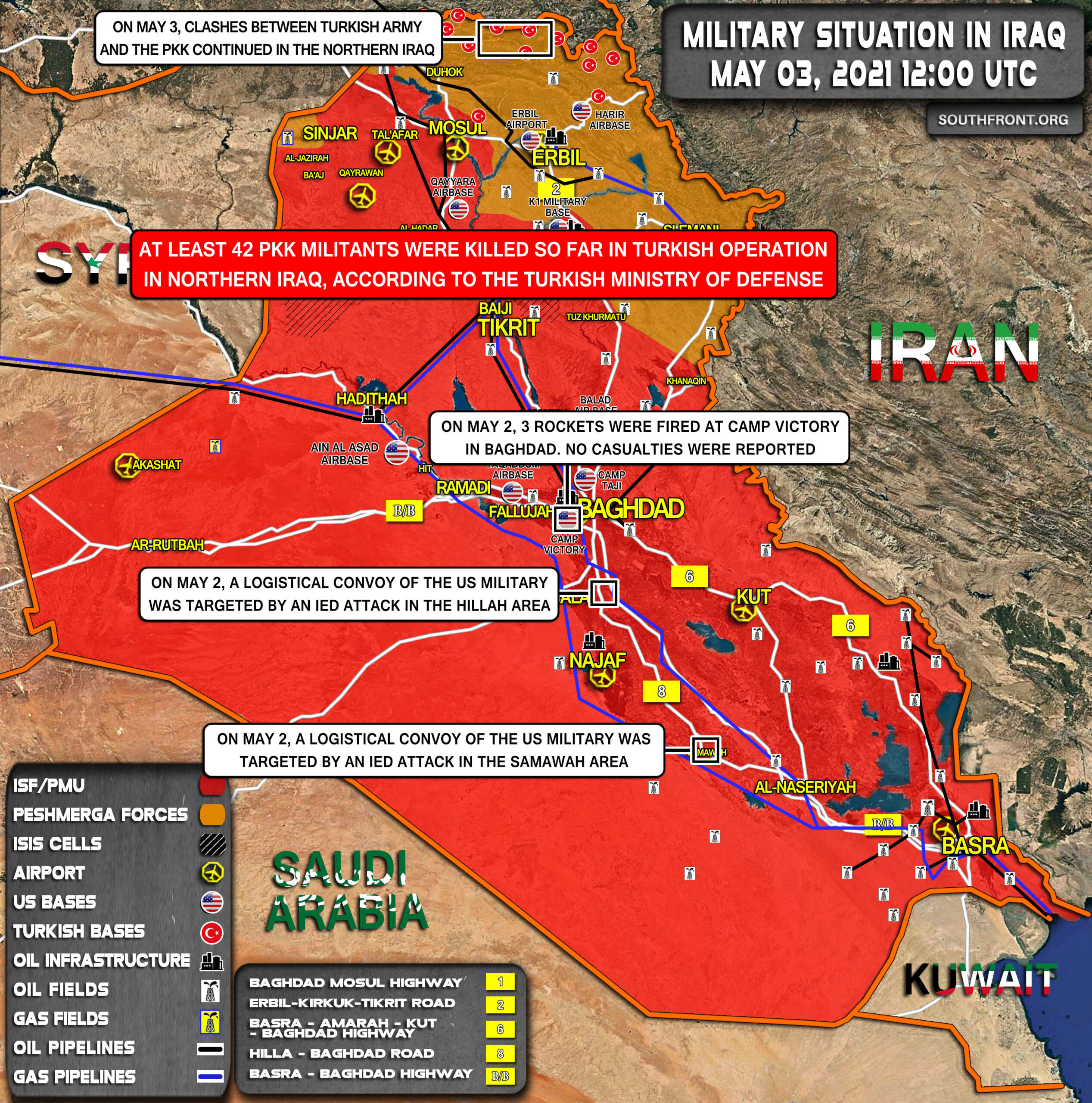 Military Situation In Iraq On May 3, 2021 (Map Update)