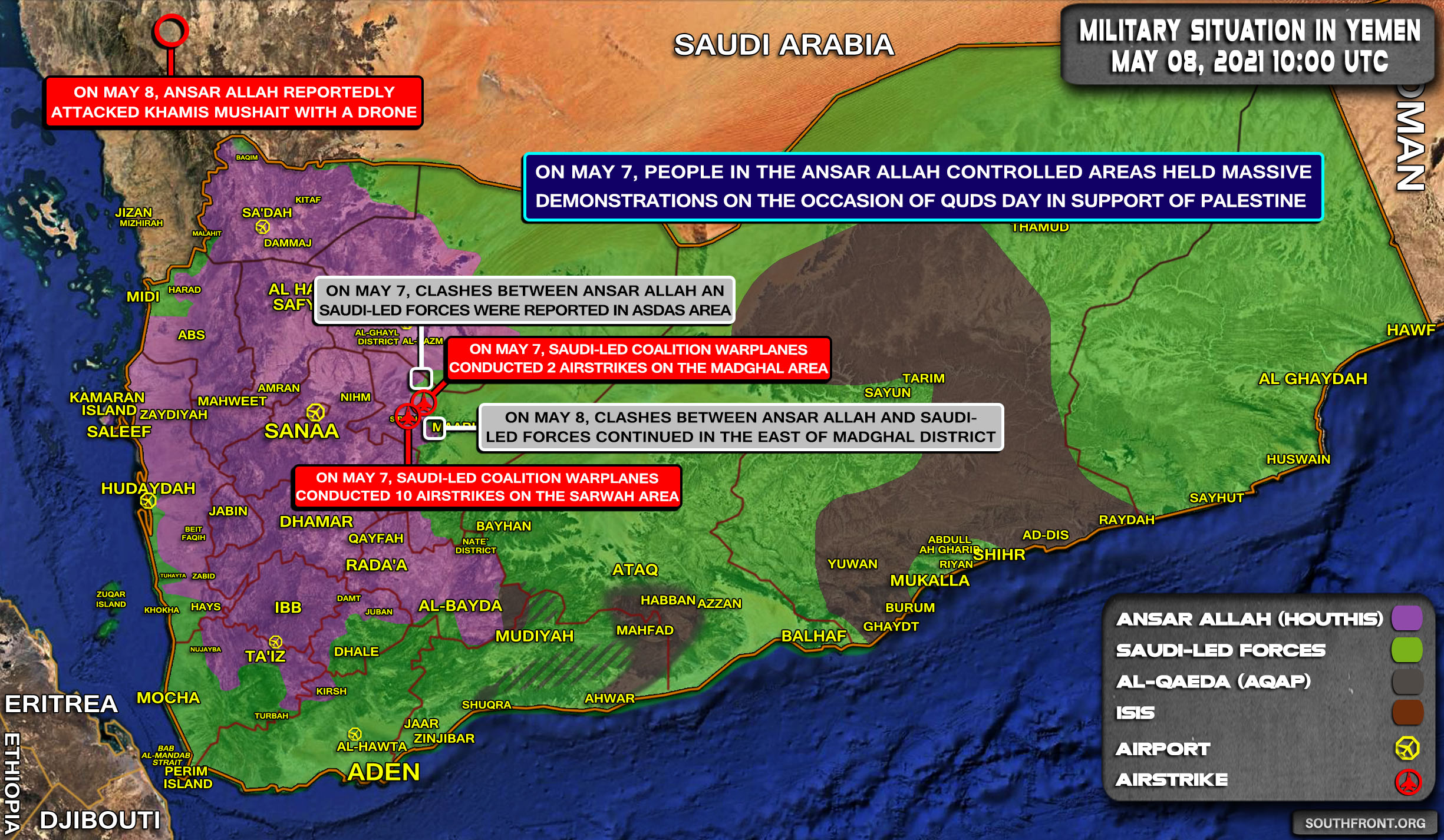 Military Situation In Yemen On May 8, 2021 (Map Update)