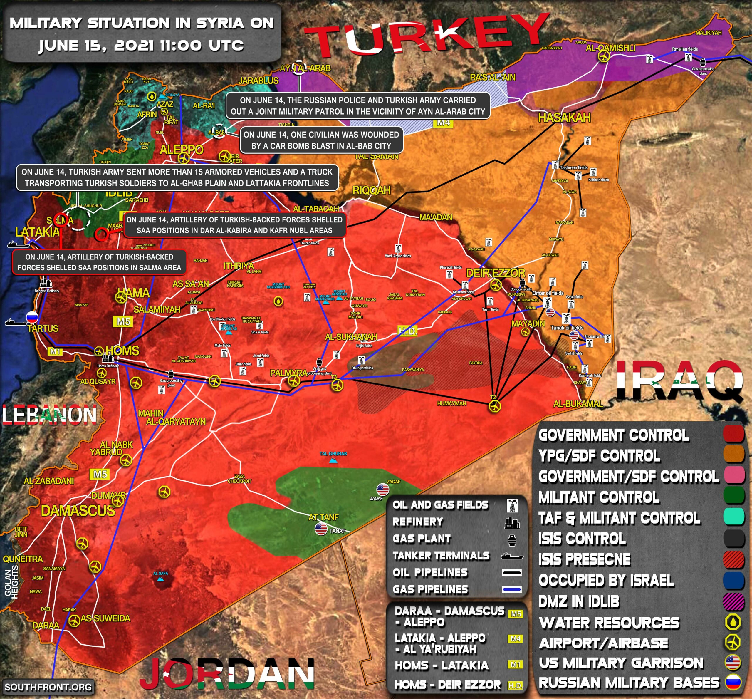 Military Situation In Syria On June 15, 2021 (Map Update)