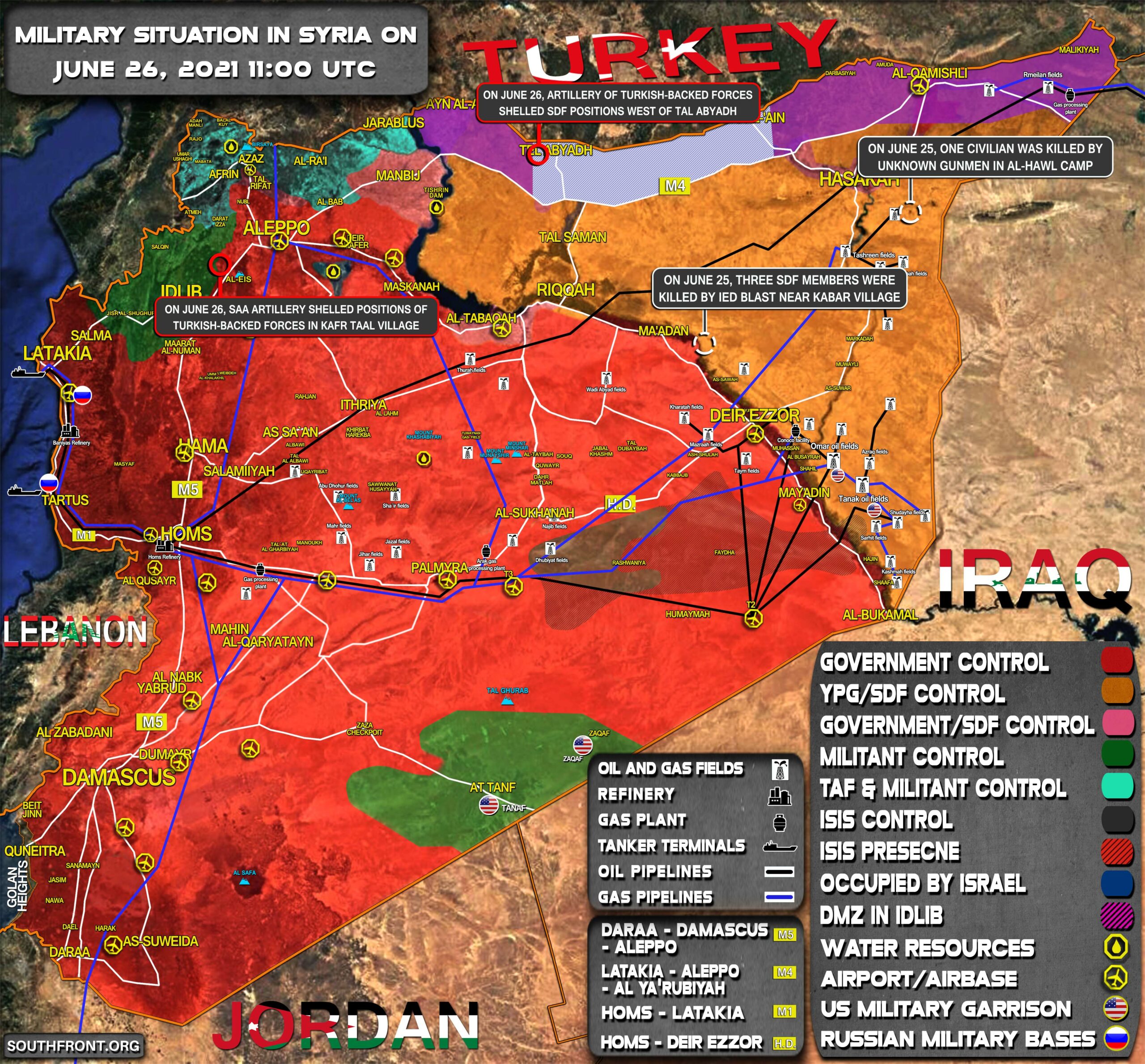 Military Situation In Syria On June 26, 2021 (Map Update)