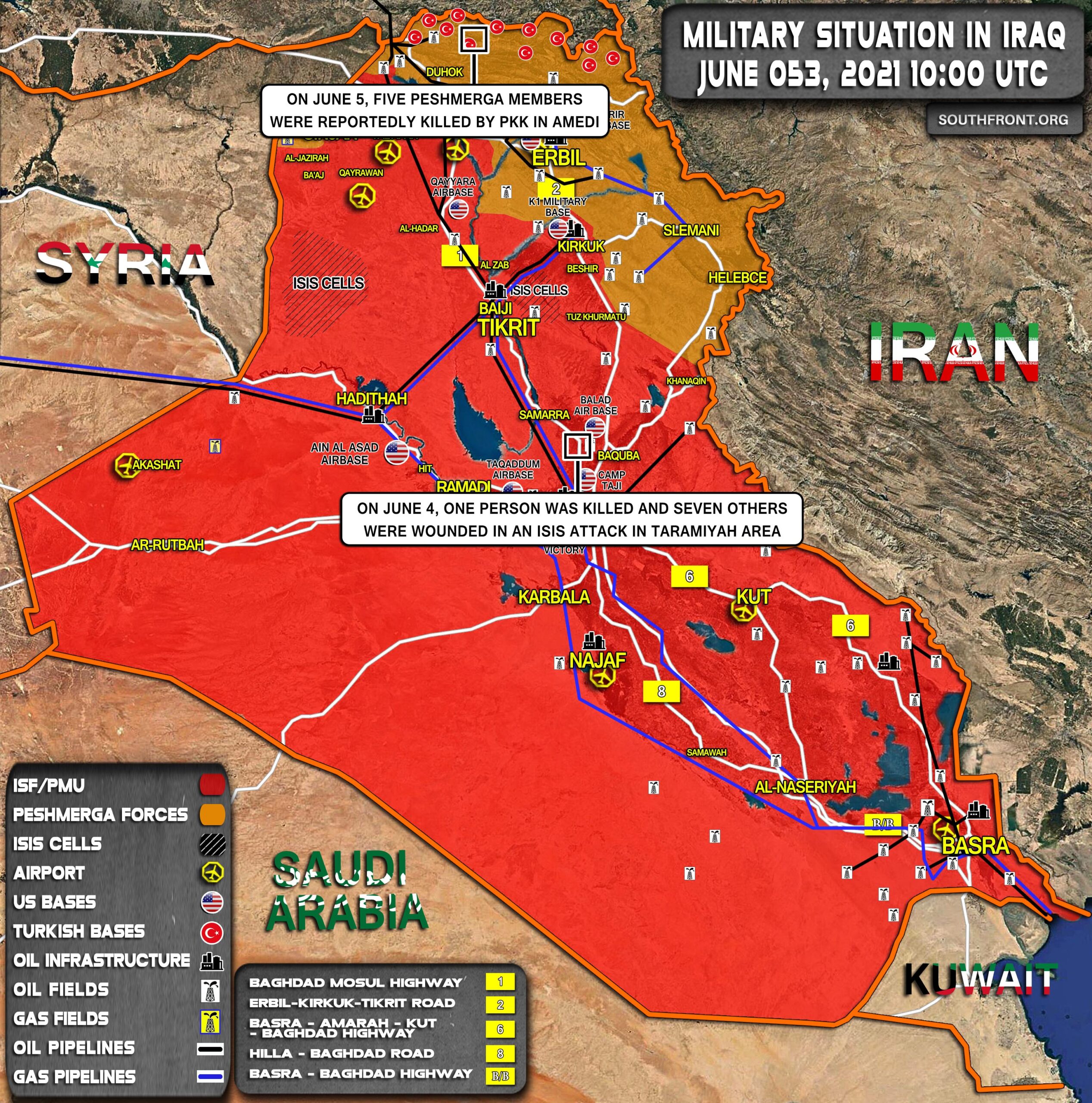 Military Situation In Iraq On June 5, 2021 (Map Update)