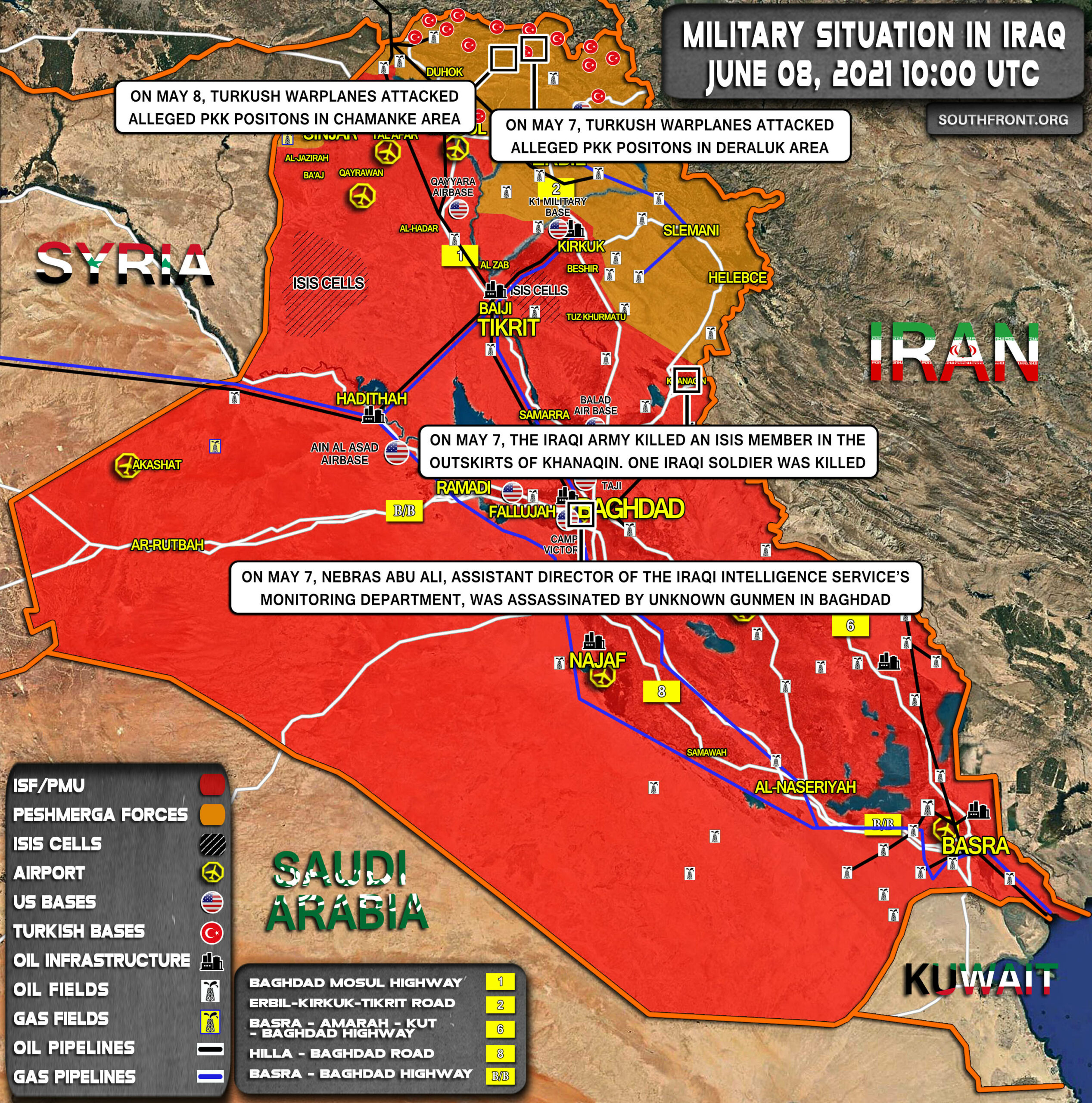 Military Situation In Iraq On June 8, 2021 (Map Update)