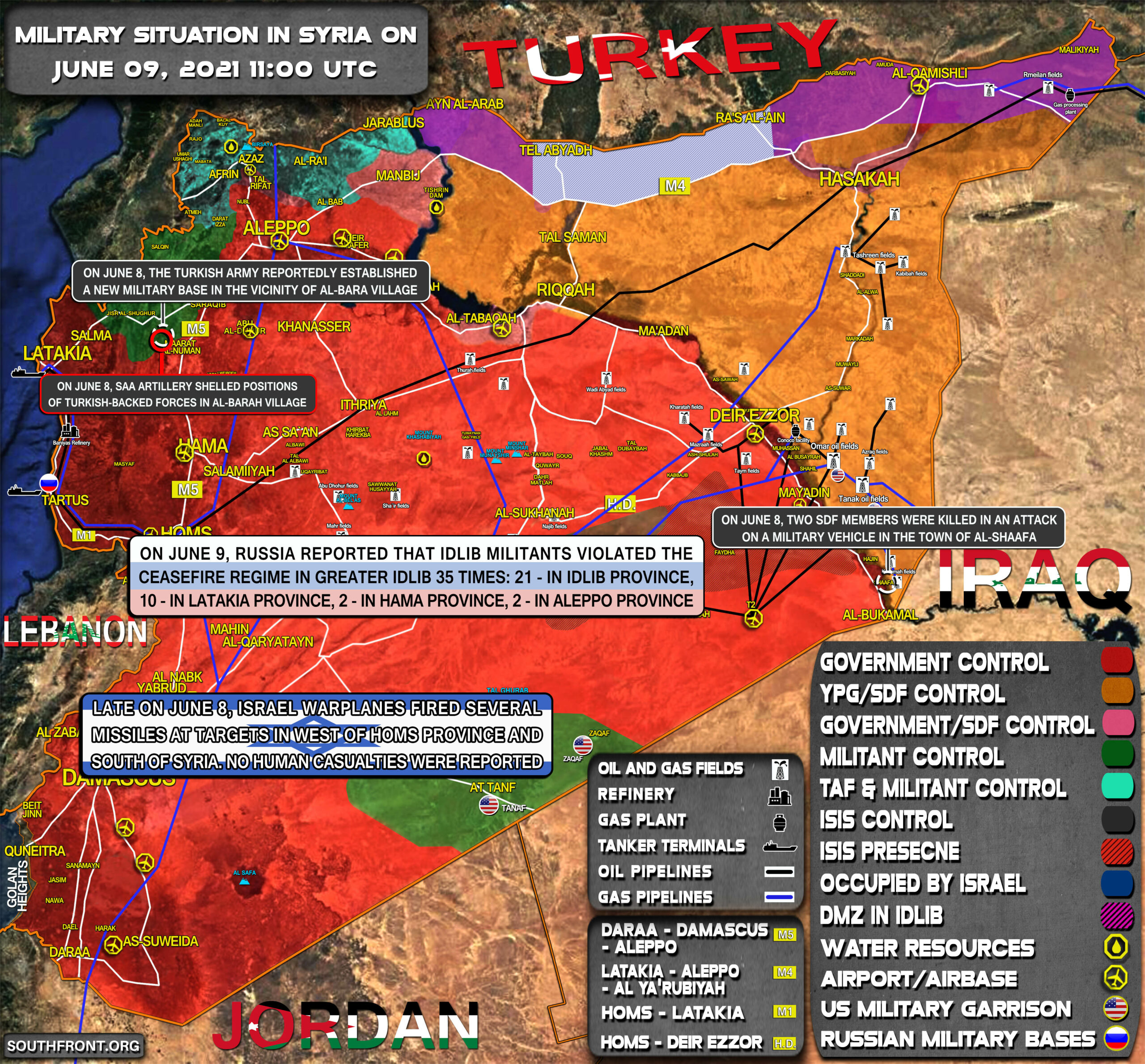 Military Situation In Syria On June 9, 2021 (Map Update)