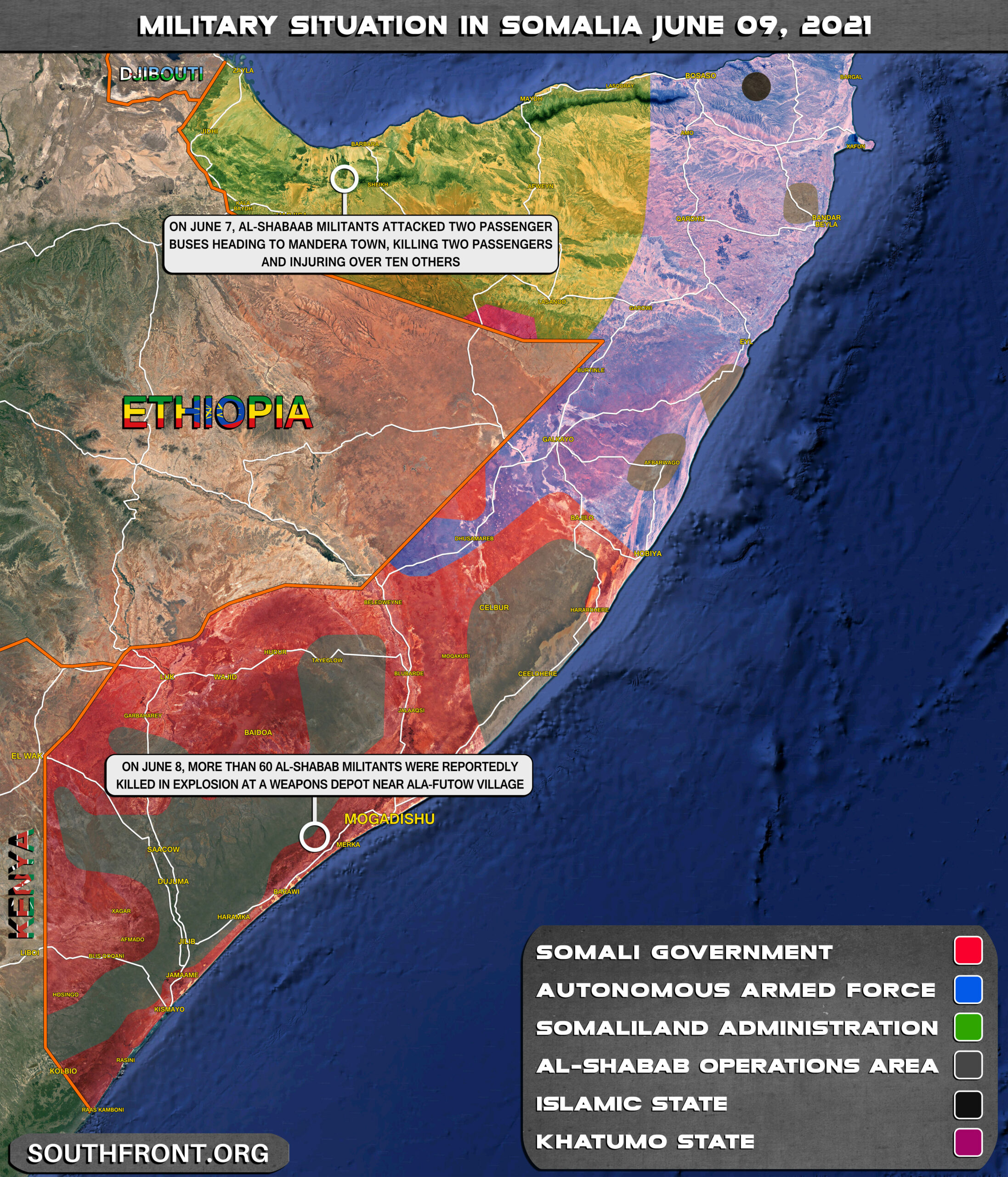 Military Situation In Somalia On June 9, 2021 (Map Update)