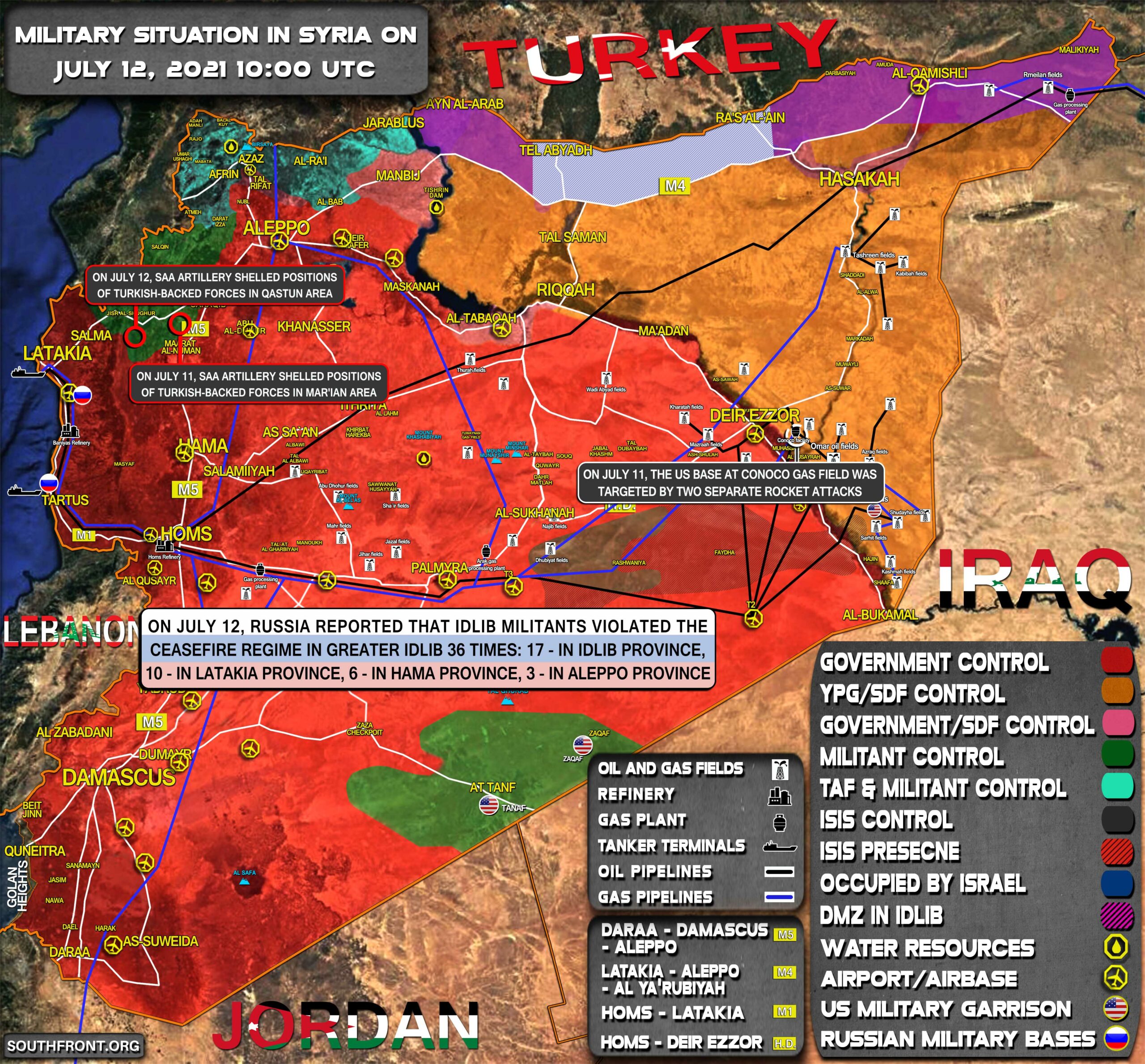 Military Situation In Syria On July 12, 2021 (Map Update)