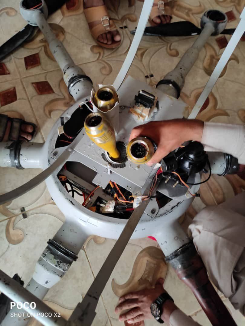 Recently-Unveiled Houthi Armed Drone Shot Down In Yemen’s Ma’rib (Photos)