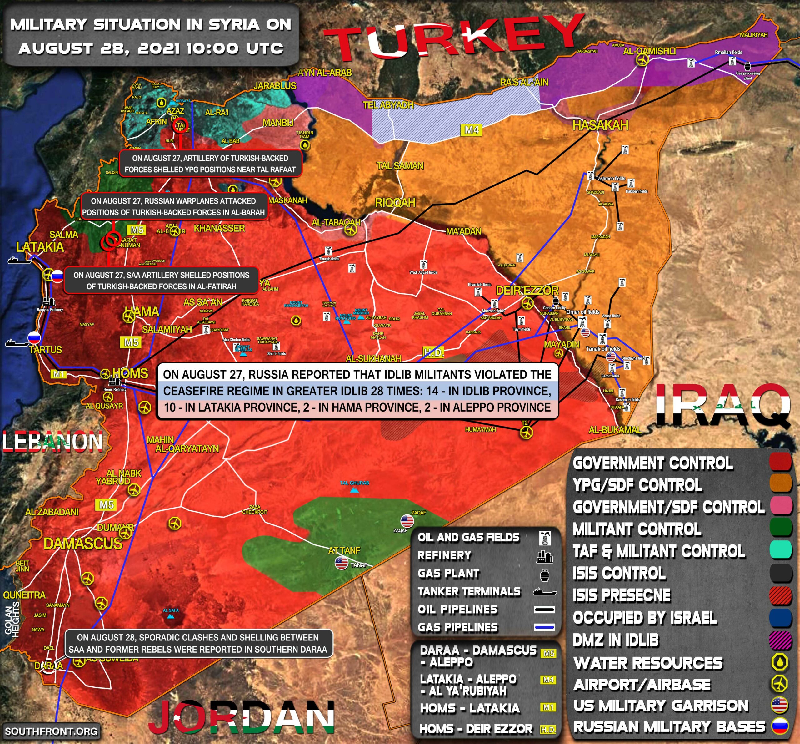 Military Situation In Syria On August 28, 2021 (Map Update)
