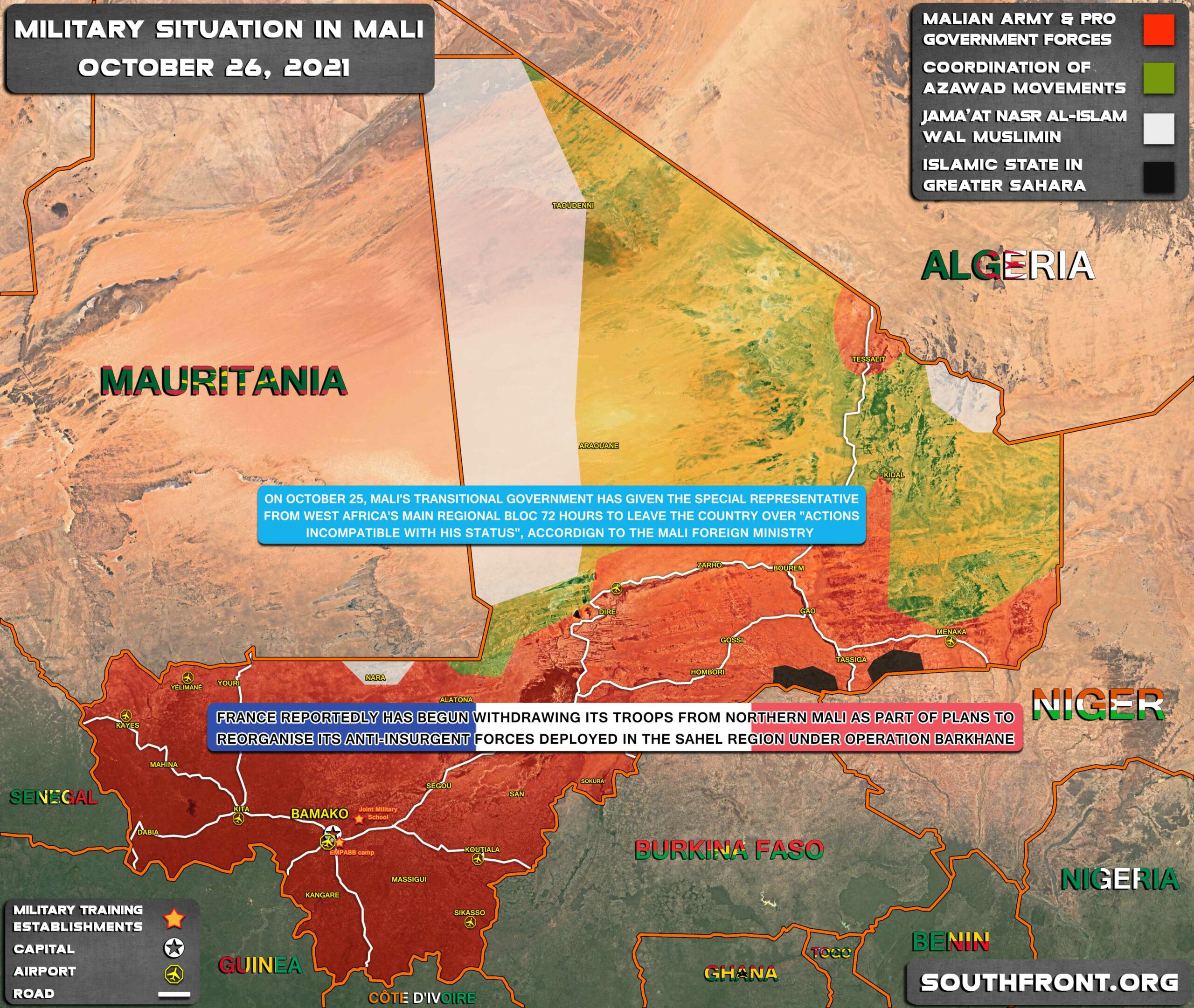 Military Situation In Mali On October 26, 2021 (Map Update)
