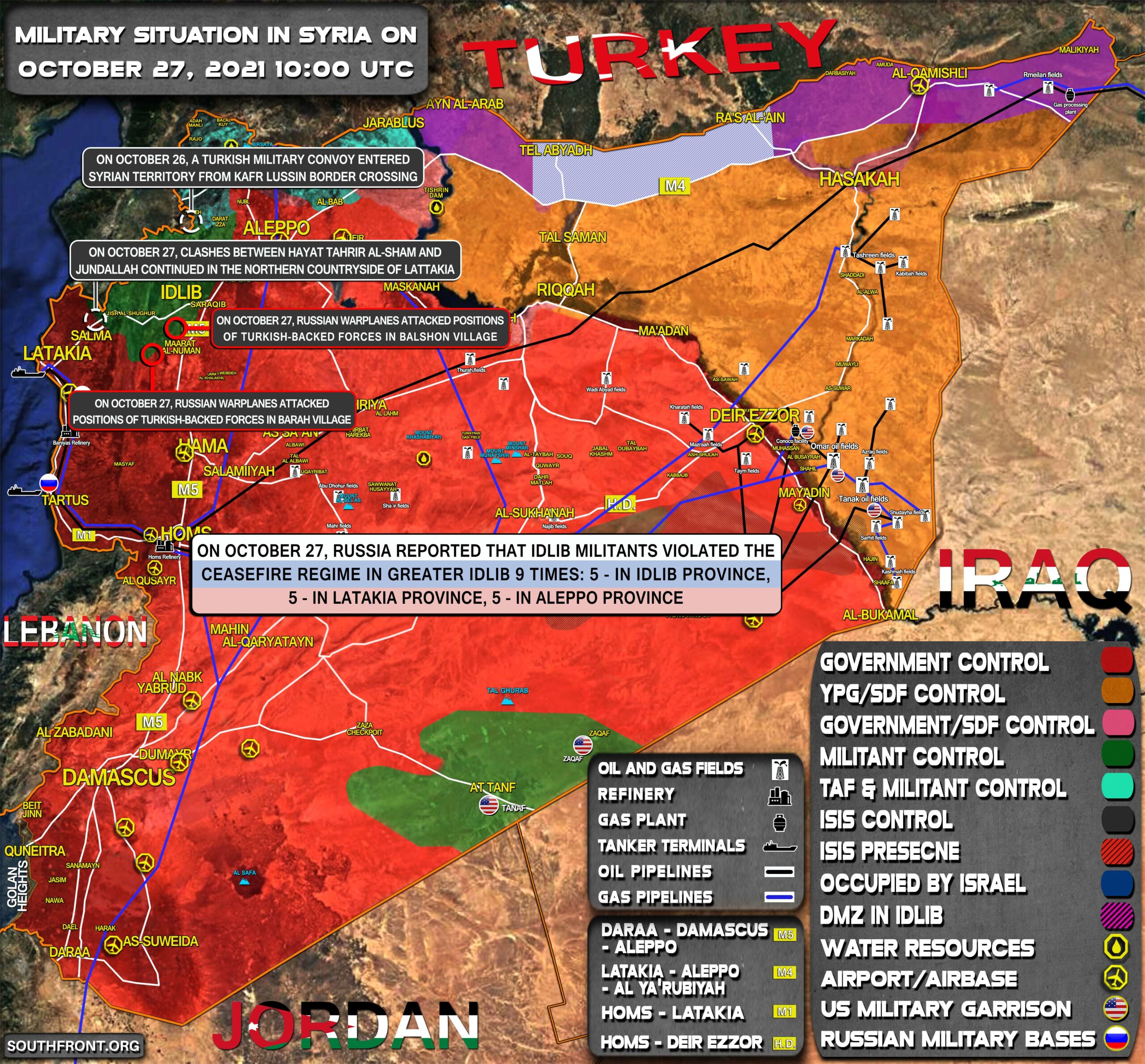 Military Situation In Syria On October 27, 2021 (Map Update)