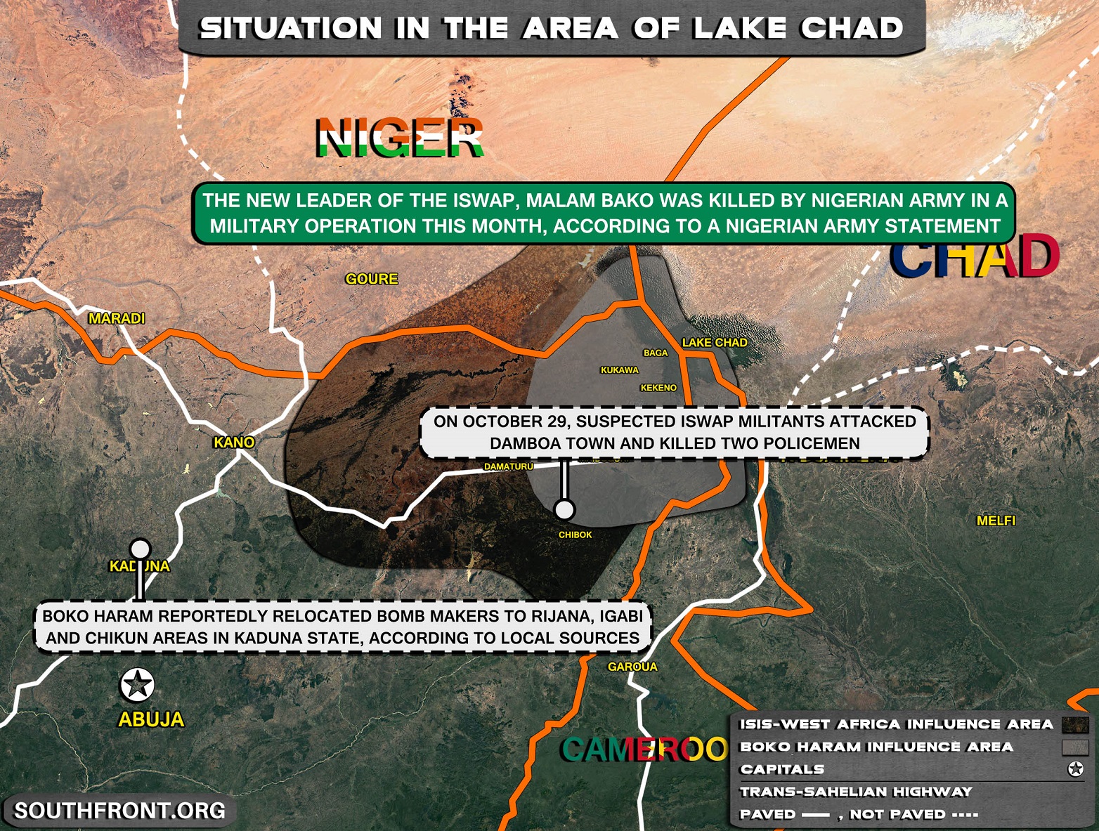 Military Situation In The Lake Chad Area On October 30, 2021 (Map Update)